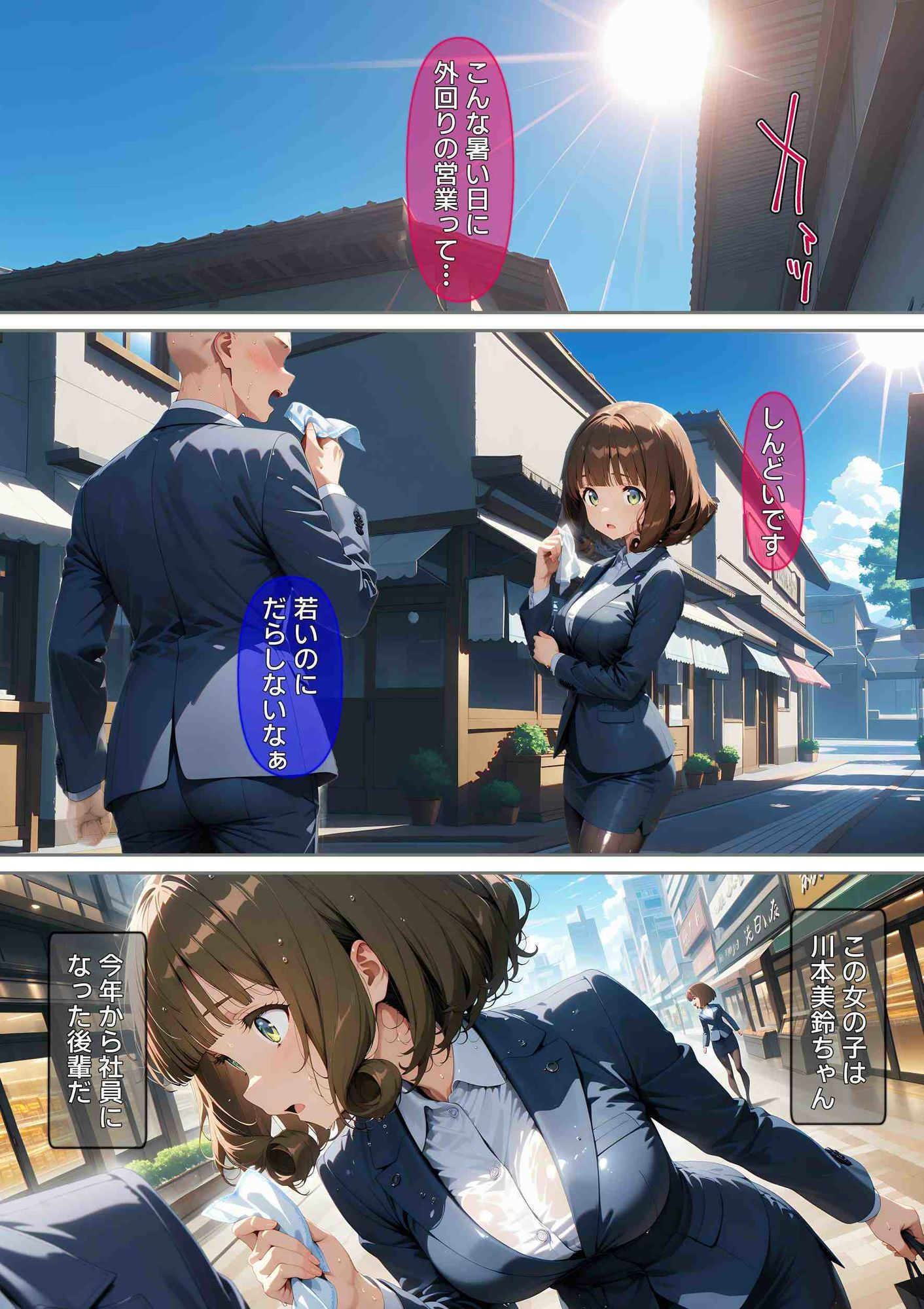 サンプル画像1:熱中症で倒れた後輩ちゃんをレ〇プする話(ばななメモリアル) [d_715388]