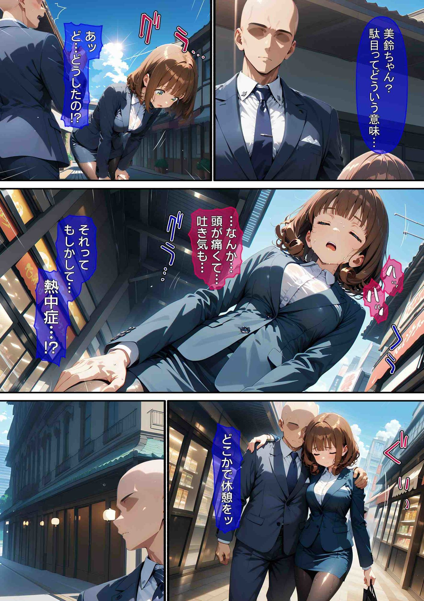 サンプル画像4:熱中症で倒れた後輩ちゃんをレ〇プする話(ばななメモリアル) [d_715388]