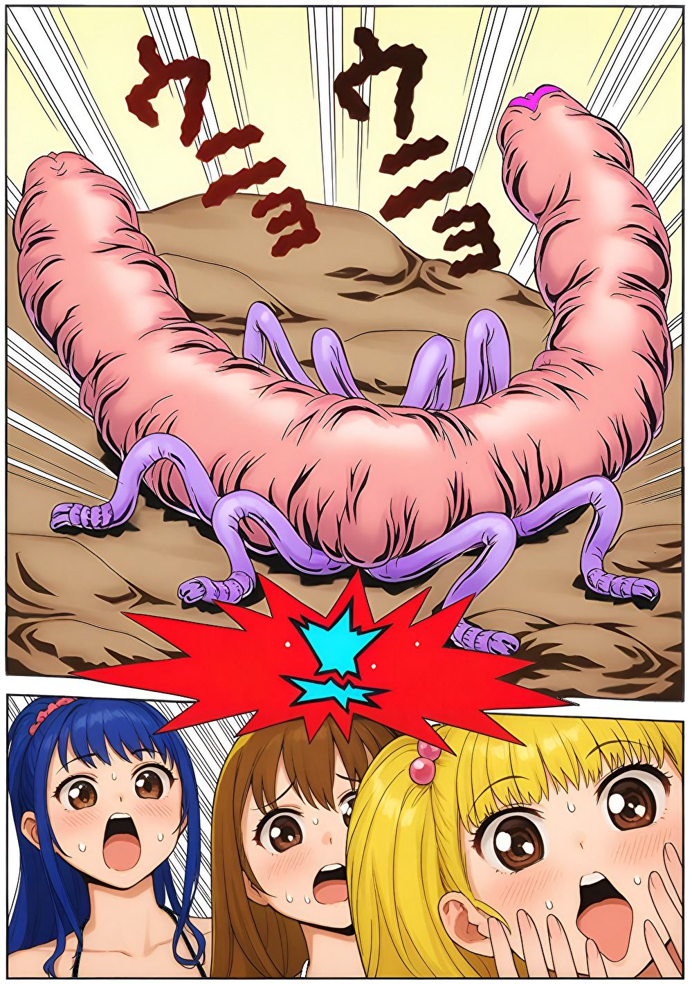 海辺のホラー -キモイ蟲が口の中に！- 画像2