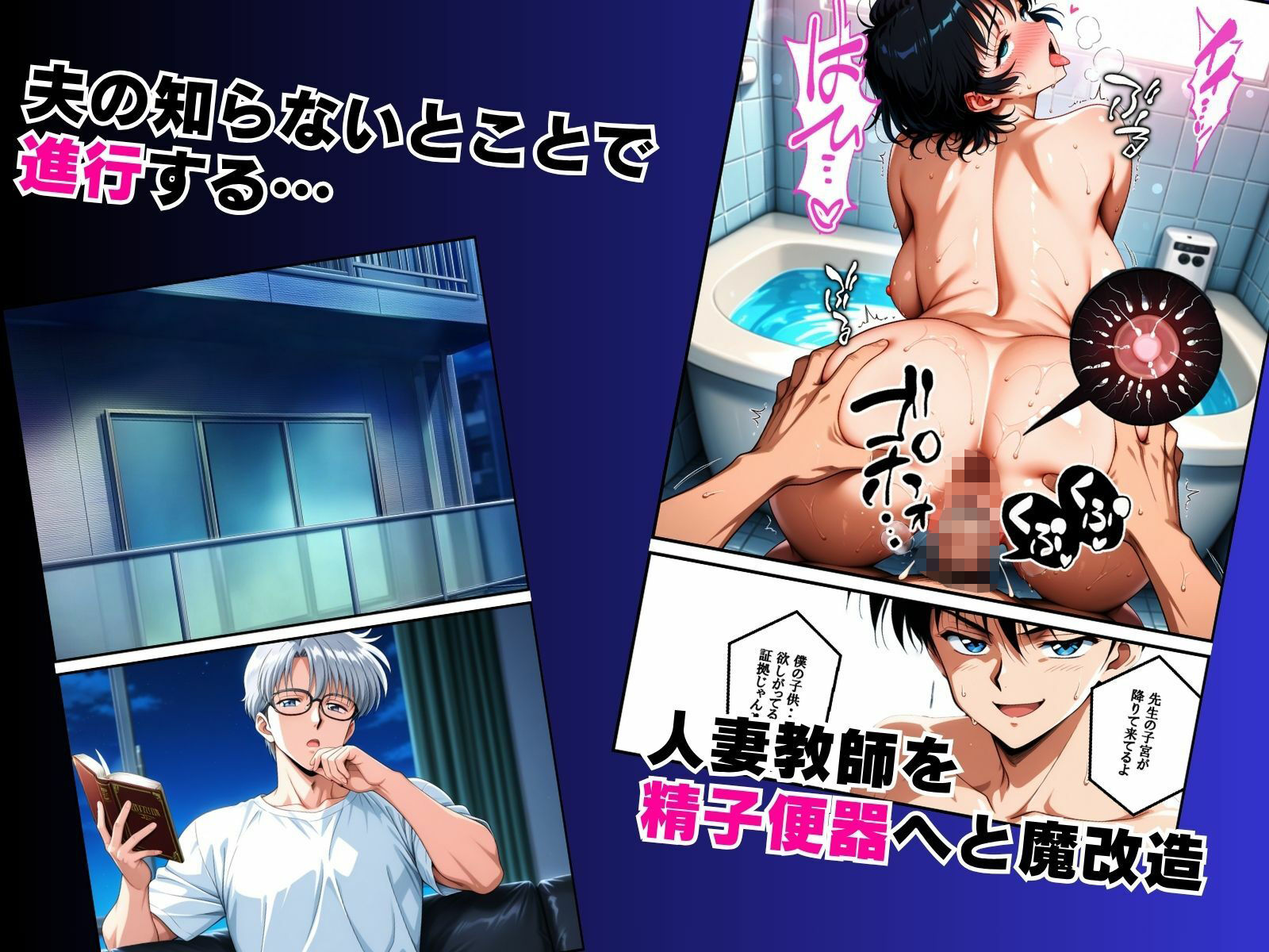サンプル画像5:転校生は…人妻教師ハンター【後編】 〜旦那を忘れ生徒に跨り中だし懇願孕ませ系調教〜(ピンク堂書店) [d_715694]