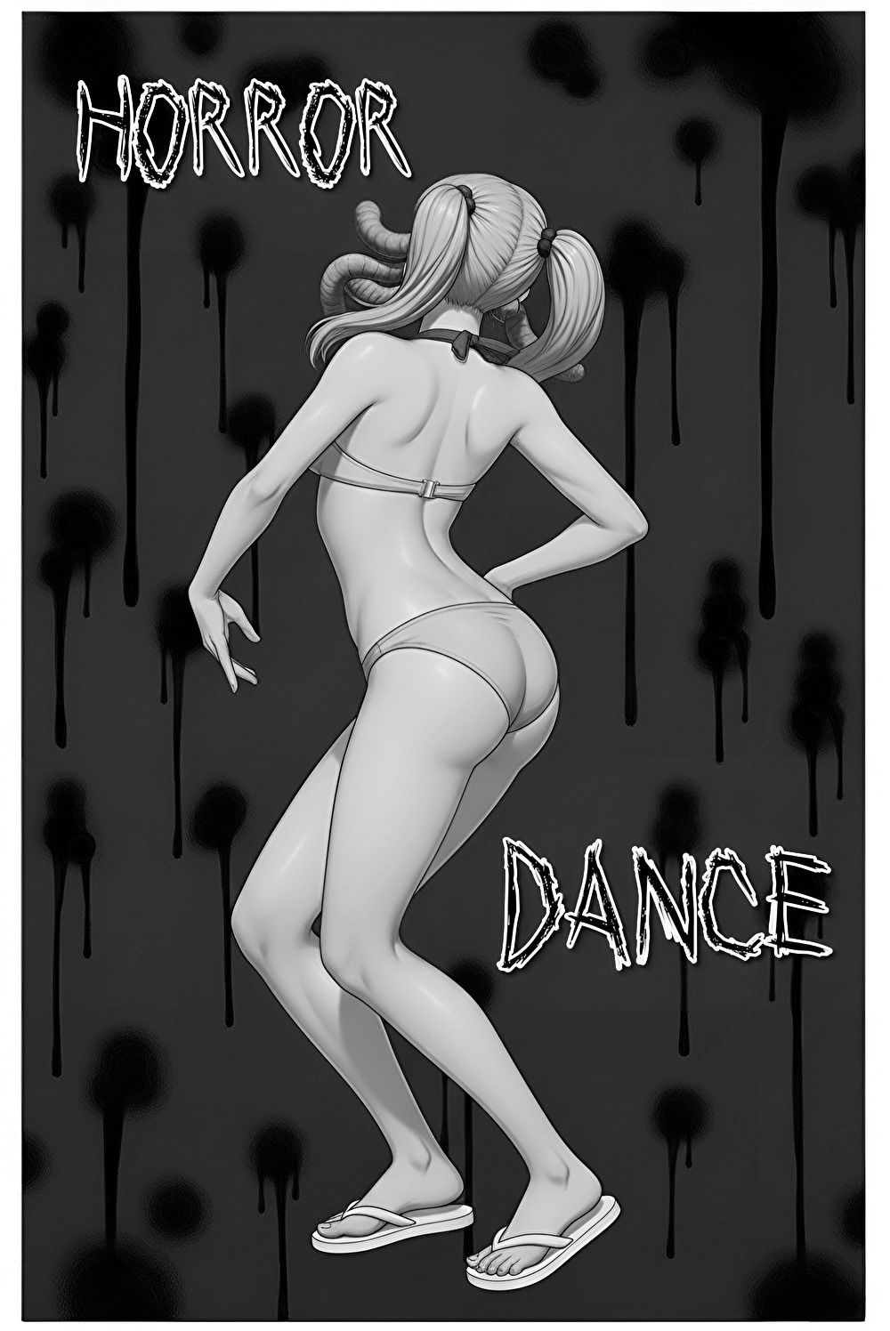 海辺のホラー -キモい蟲が口の中に！-モノクロバージョン 画像8