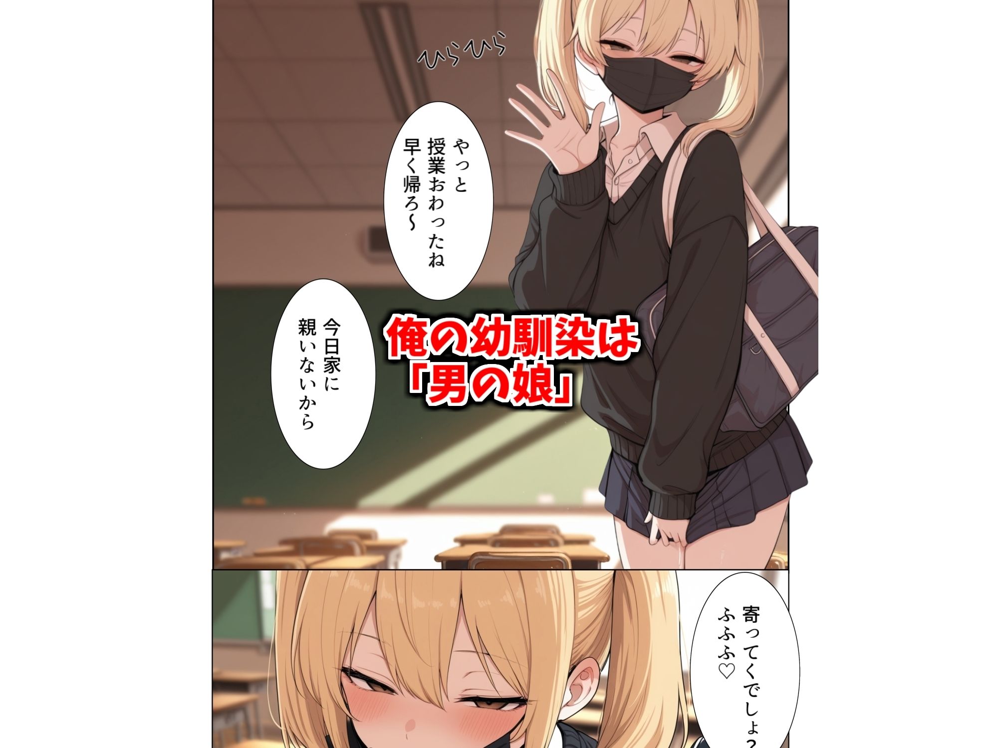 サンプル画像1:隣のクラスの幼馴染が男の娘だった場合(ルカっ娘) [d_716331]