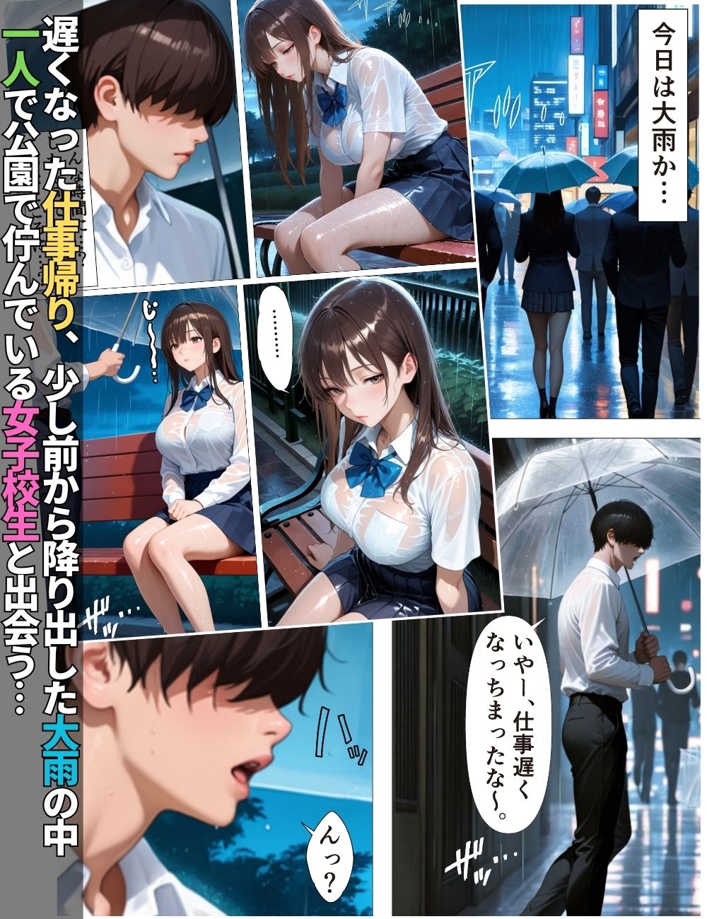 雨の日に家出少女を拾ったらお礼に精子空っぽにしてもらった話【コミック】【女子校生】【中出し】【誘惑】【ご奉仕】 画像1