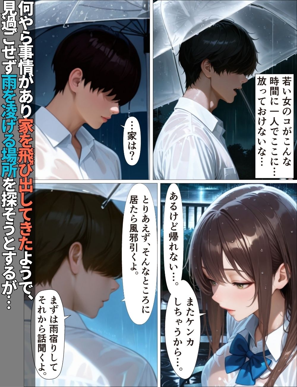 雨の日に家出少女を拾ったらお礼に精子空っぽにしてもらった話【コミック】【女子校生】【中出し】【誘惑】【ご奉仕】 画像2