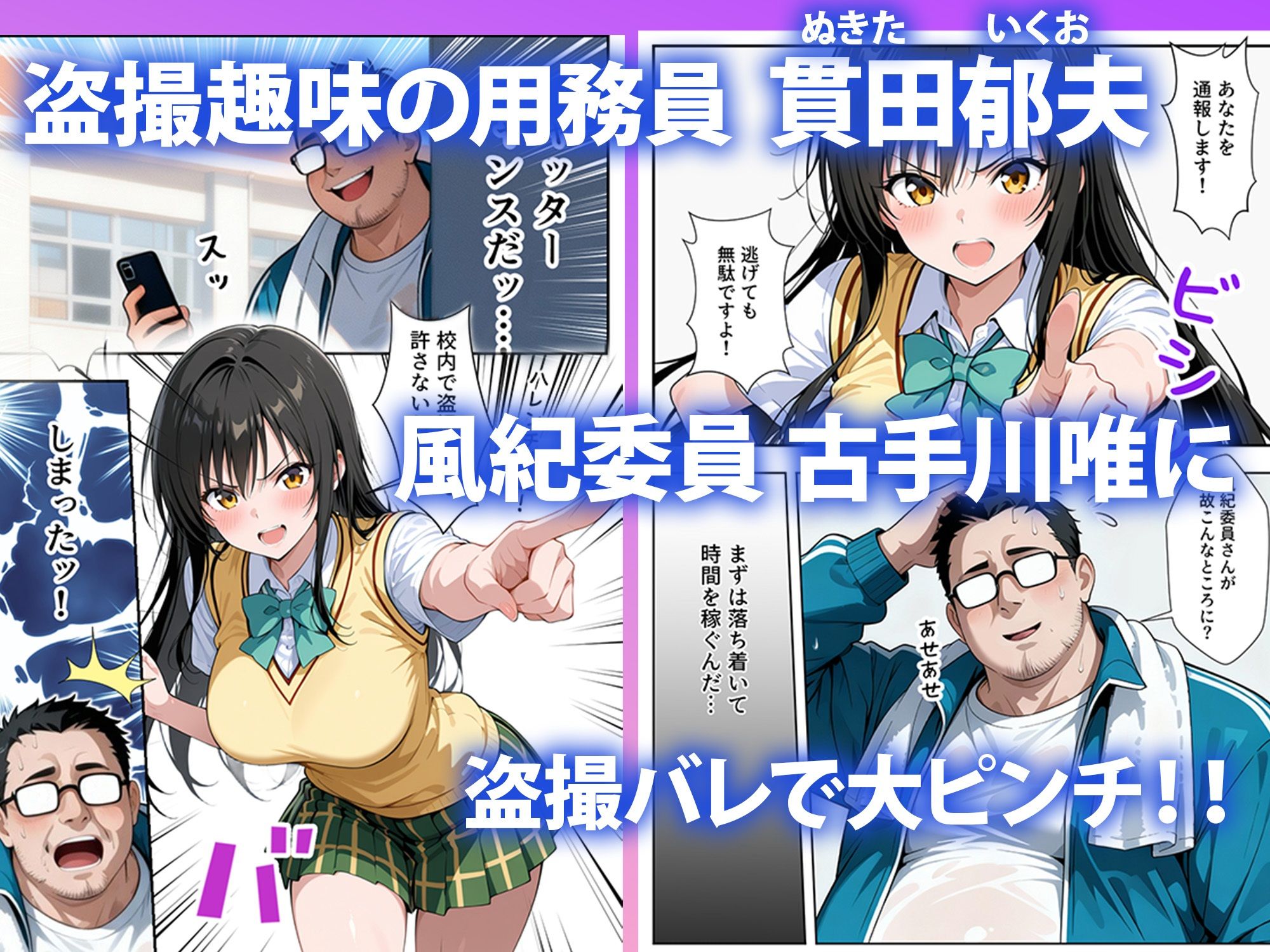 脅迫凌●された古〇川唯 真面目な風紀委員メス堕ちSEX 画像1