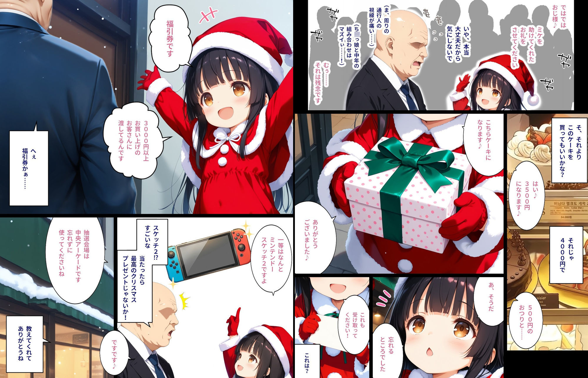 【エロ漫画】黒髪のサンタ服少女〜聖なる夜にご奉仕する話〜3