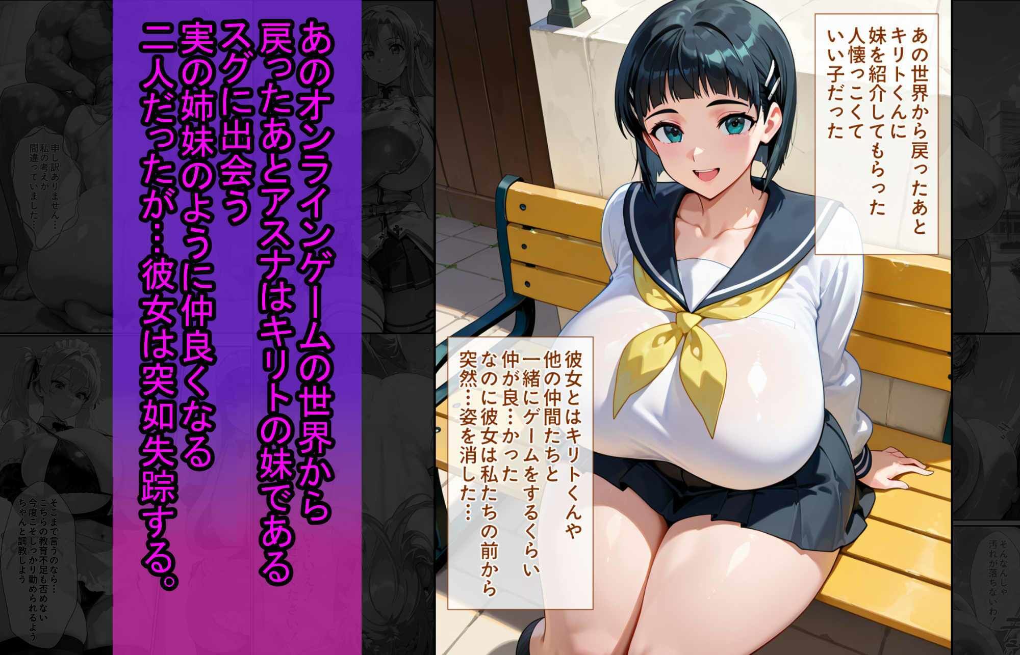 サンプル画像3:爆乳J●  アスナちゃんが巨根おじさんに寝取られる  話2(蜜壺レストラン) [d_718342]