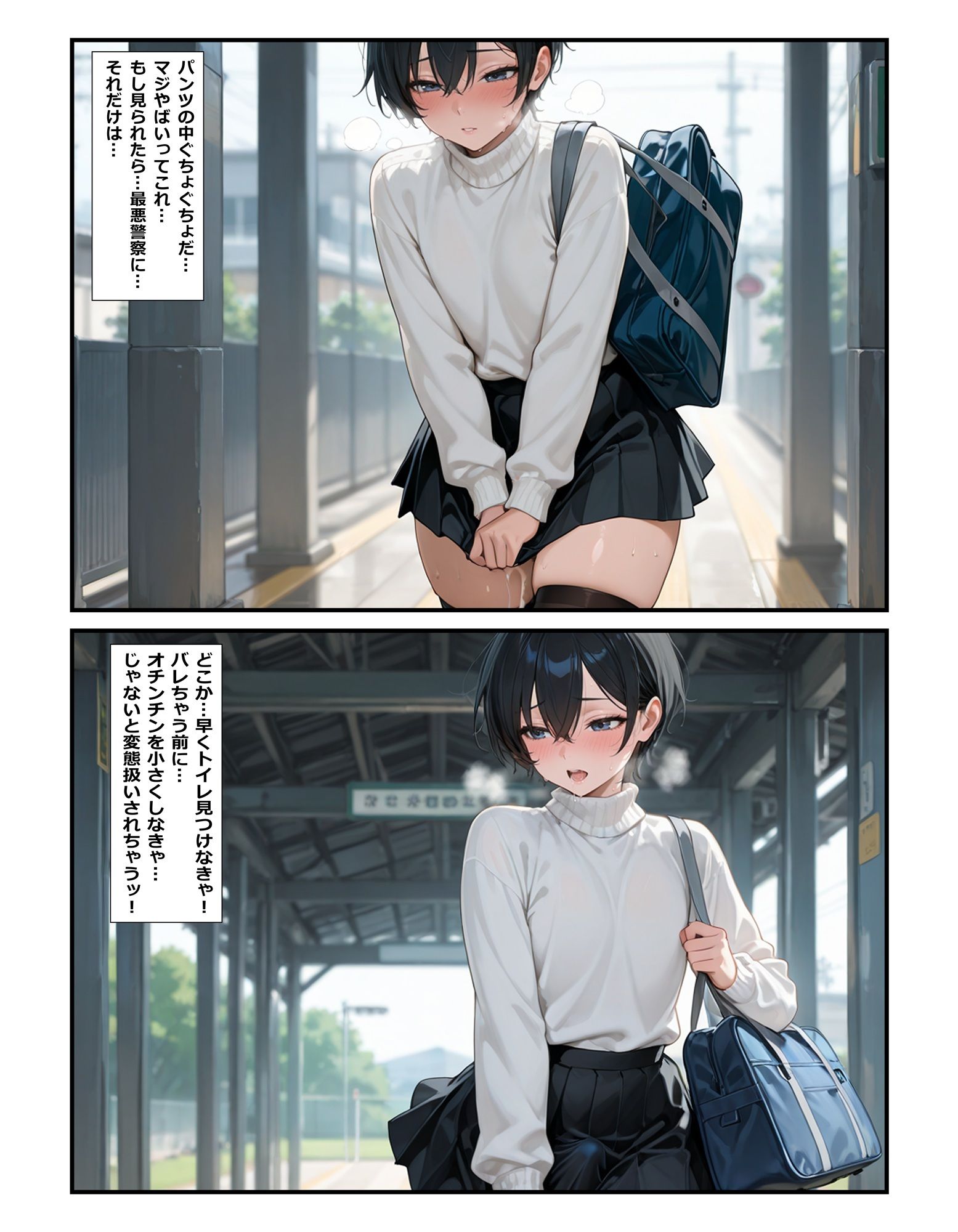 サンプル画像6:女装してたら痴●されちゃった！犯●れる妄想にハマっちゃった！(BLUEMOON NOVEL) [d_718846]