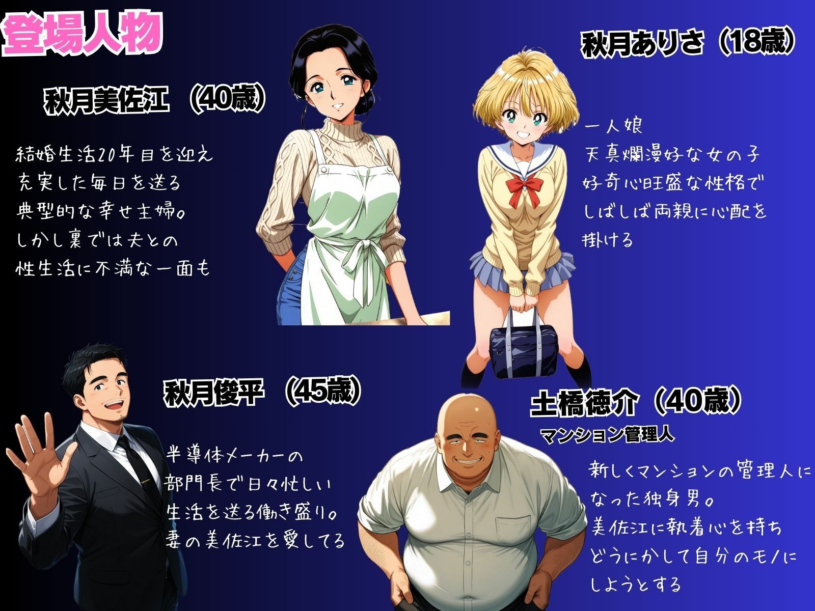 母娘娯楽2〜管理人の罠に堕ちた母娘〜 美佐江(母)の章(前編) 画像1