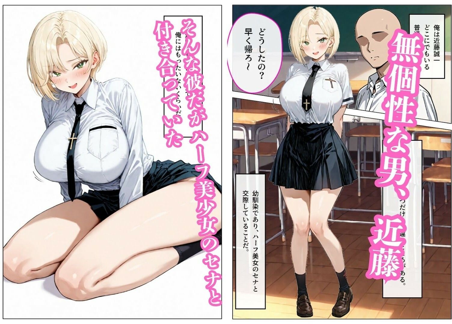 ハーフ彼女に搾り取られる話 画像1