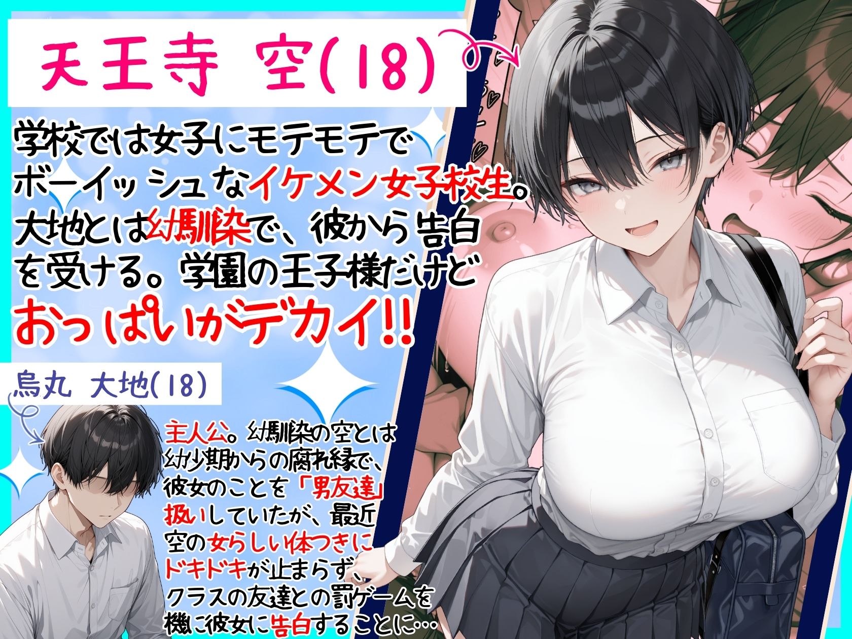 一週間後に学園の王子様な巨乳幼馴染とイチャらぶセックスする話 画像1