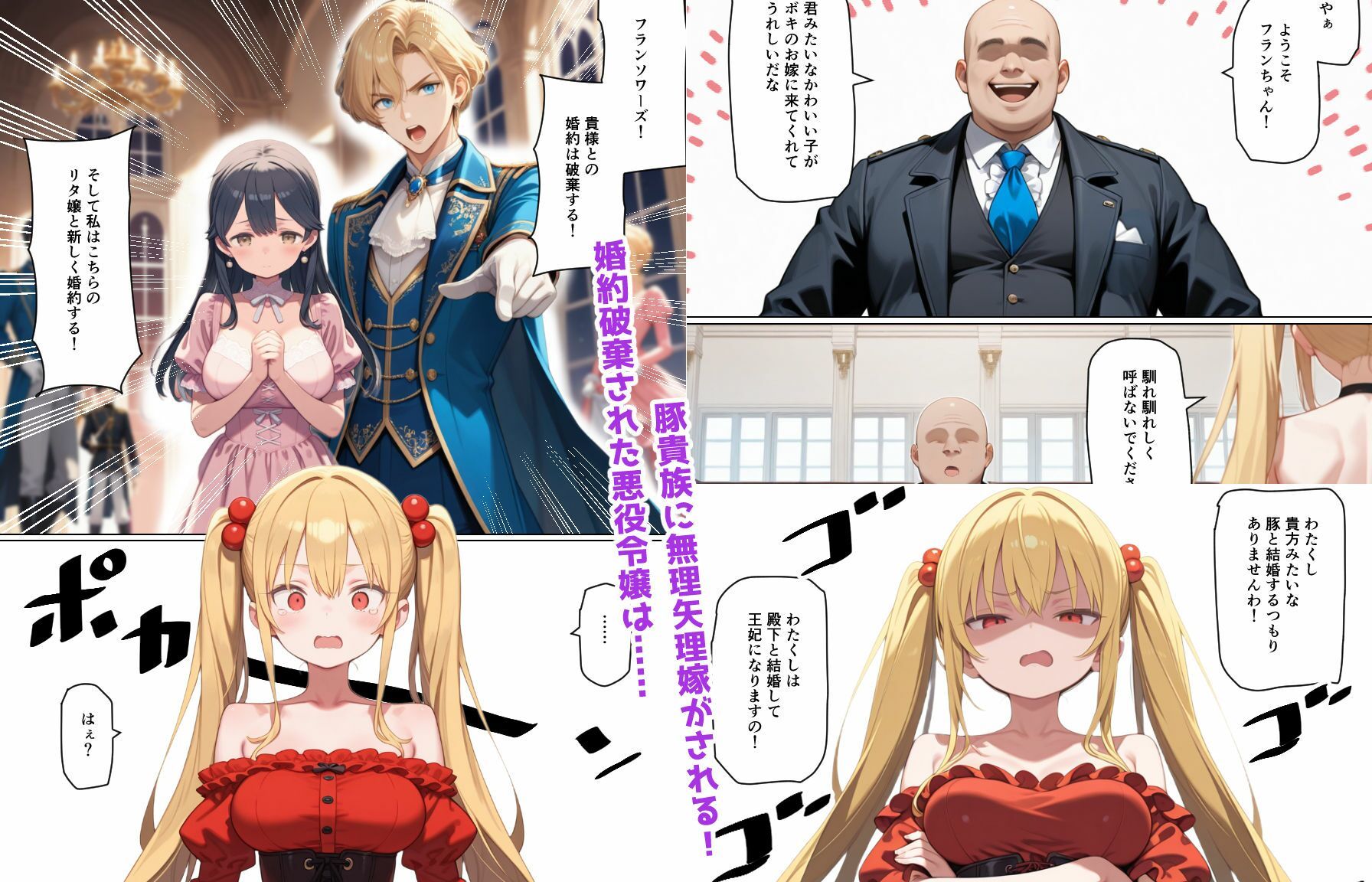 婚約破棄された悪役令嬢が豚貴族に嫁がされて来たので堕とす。あとヒロインも愛人する。 画像1