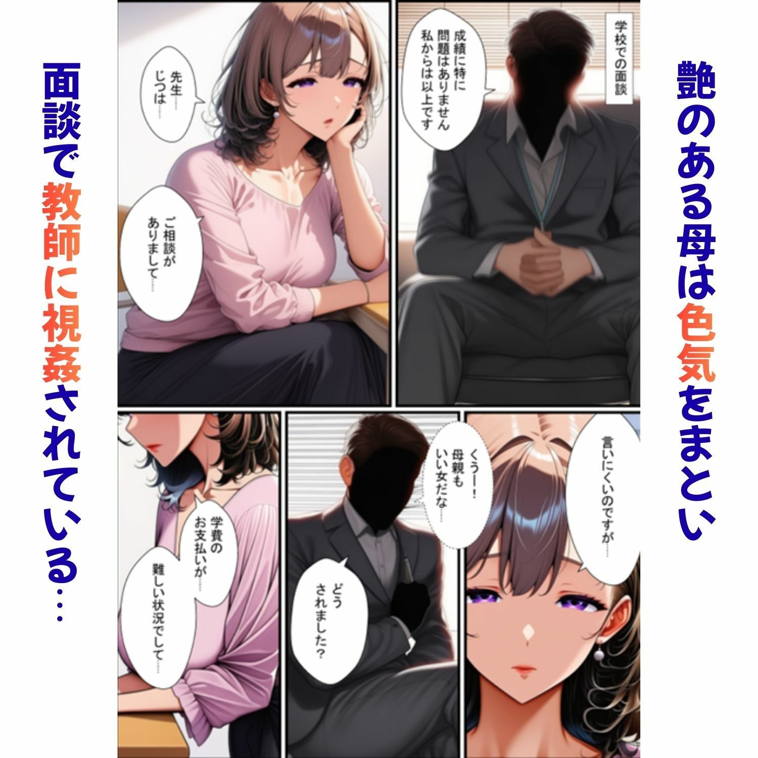 サンプル画像2:処◯の教え子（娘）と巨乳の母親が親子丼で絶頂！担任教師に生中出しされる放課後(Velvet House) [d_721823]