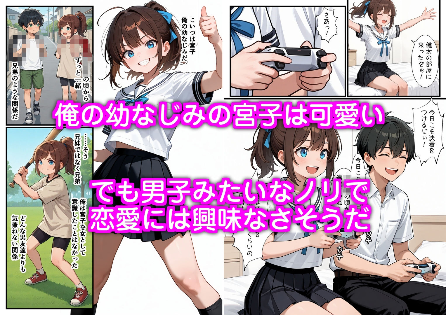 サンプル画像1:SEXに興味なさそうな幼なじみが媚薬を使ってSEXに誘ってきた(エロ漫画専門店・南国ピンク) [d_721841]