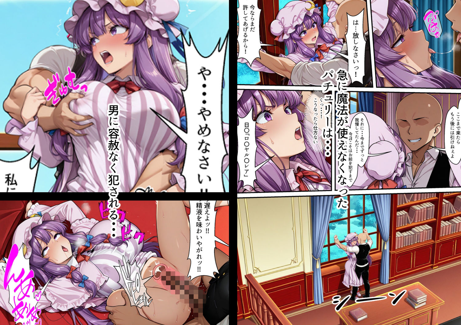 サンプル画像3:奇跡の精力を持った男が幻想入り パチュリー編(逆転大王) [d_721912]