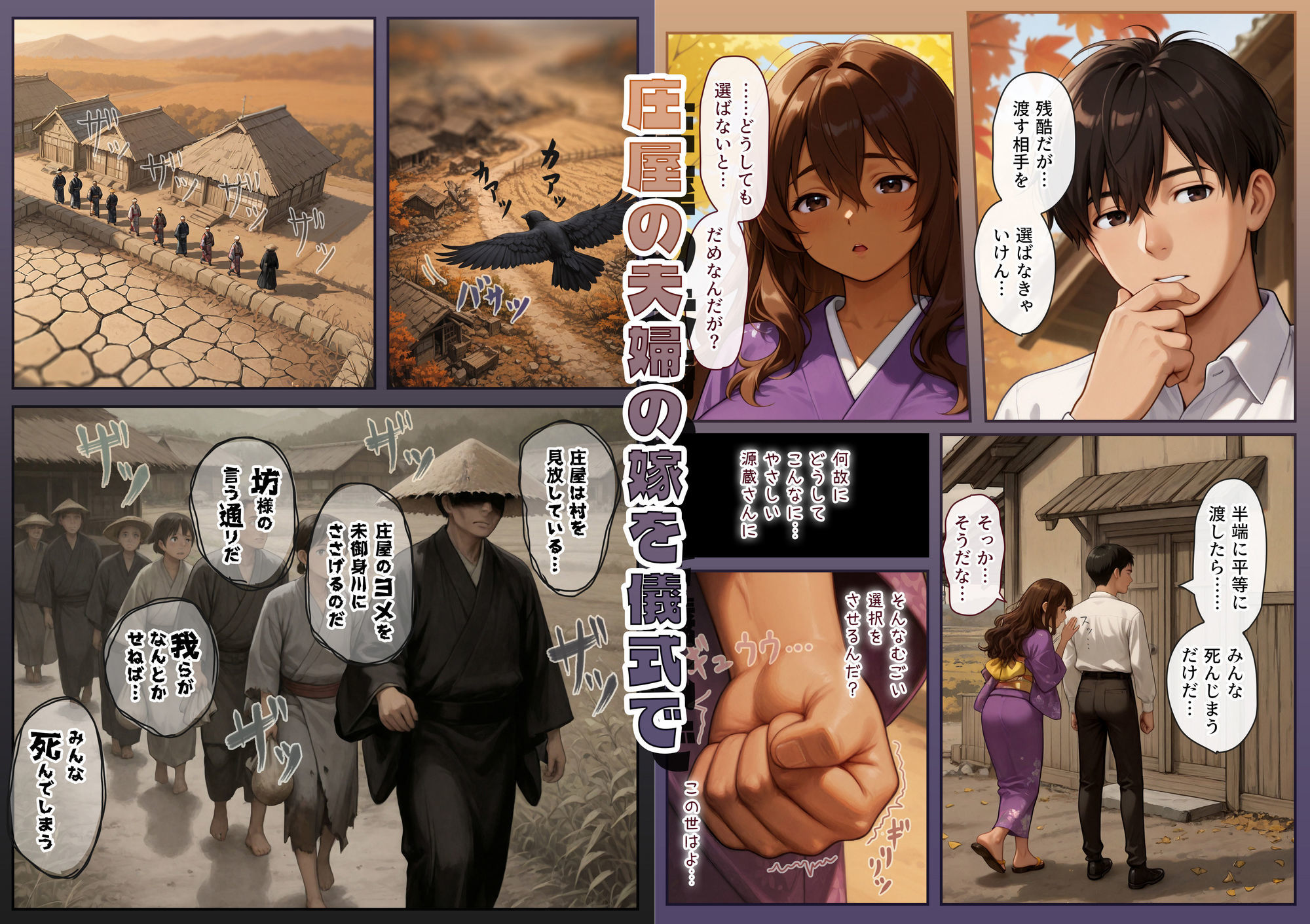 『明治助平浪漫譚』生贄にされた爆乳女は緊縛されてぬれぬれに、儀式はこれでヲハリ。「ムカサリ流し〜ヲハリ編」 画像2