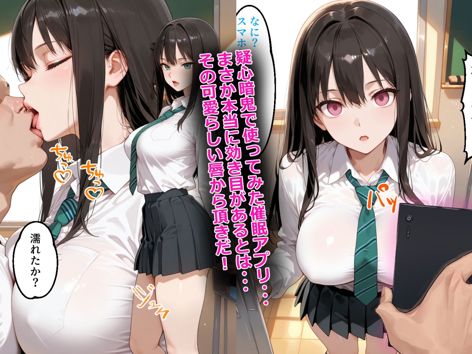 サンプル画像1:催〇アプリ開発されたカラダ抗えない快楽ボテ腹追加ver-しぶりん＆しまむー編-(海浜セーター) [d_722192]