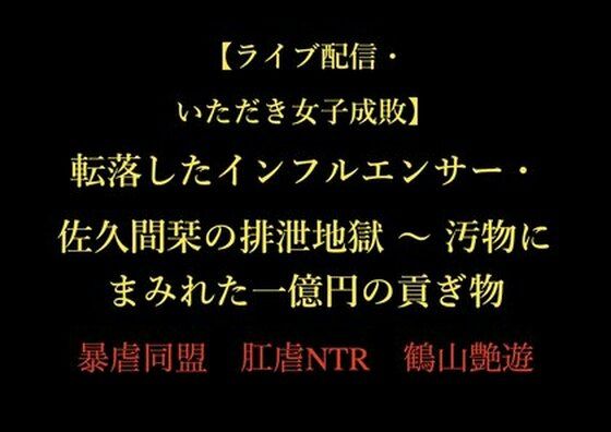 【ライブ配信・いただき女子成敗】転落したインフルエンサー・佐久間栞の排泄地...のタイトル画像