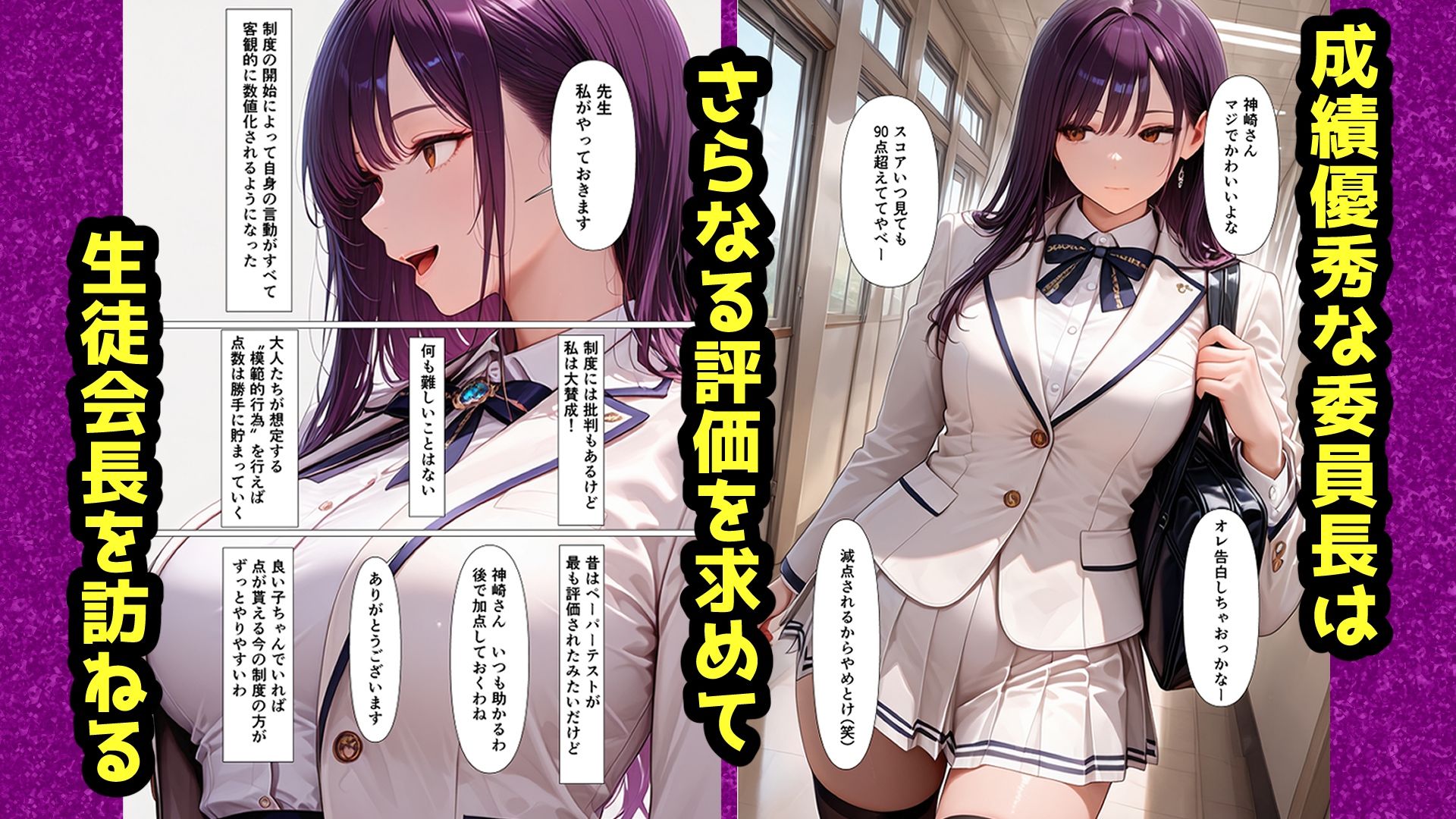 サンプル画像1:巨乳委員長快楽堕ち〜理性のログアウト〜(不適合ノイズ) [d_722721]