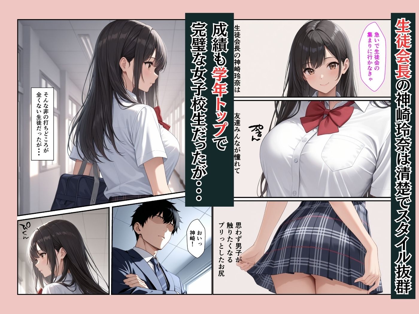 赤点取った清楚な生徒会長を自宅で性指導したらメス堕ちした話 画像1