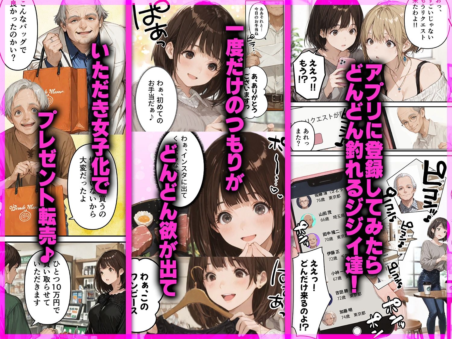 サンプル画像2:ジジ活、やってます(ももまろ) [d_722827]