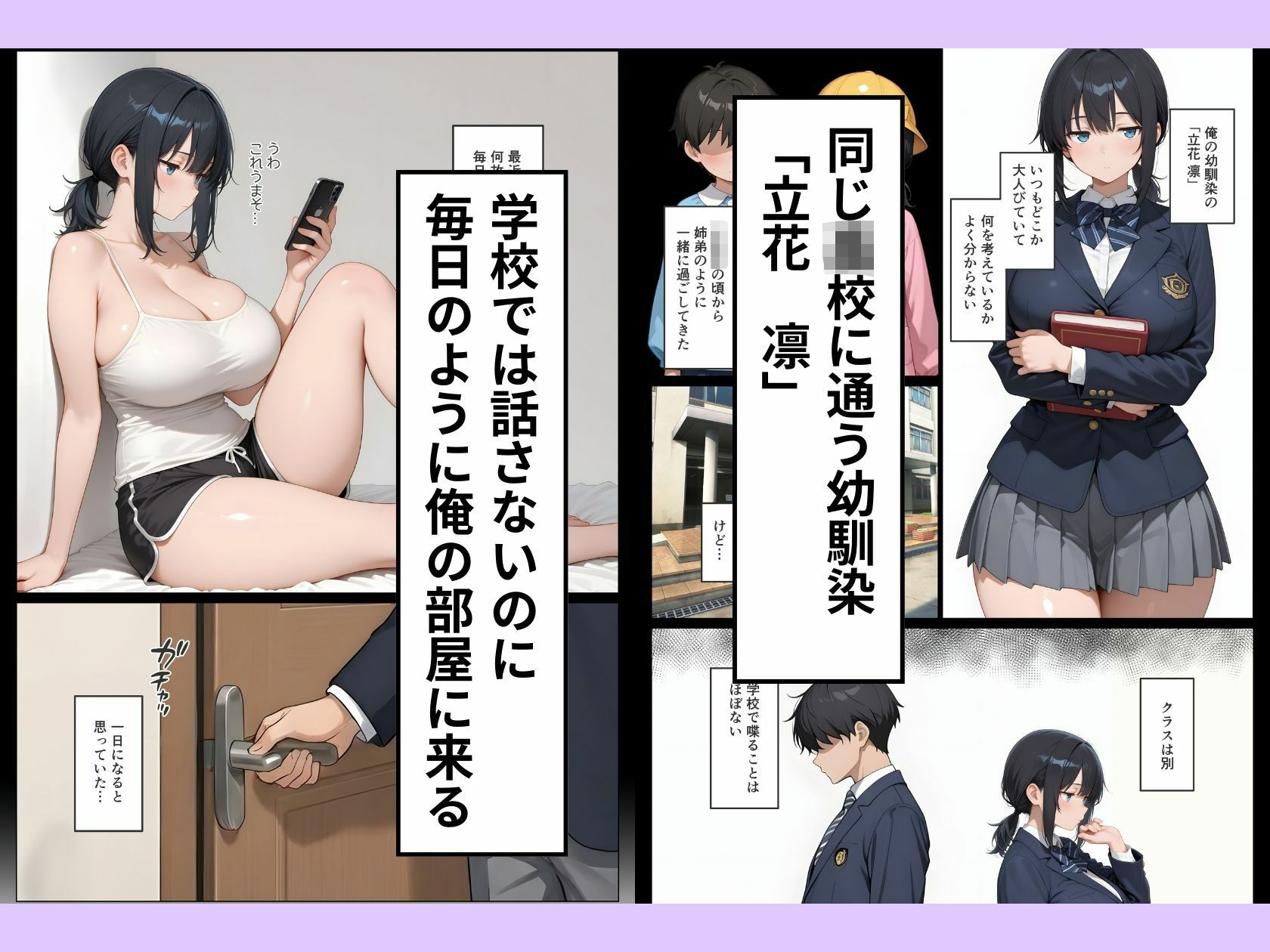 サンプル画像1:ちんぽを借りにきた無表情な陰キャ幼馴染とイチャラブセックスした話(かるぴす) [d_723976]