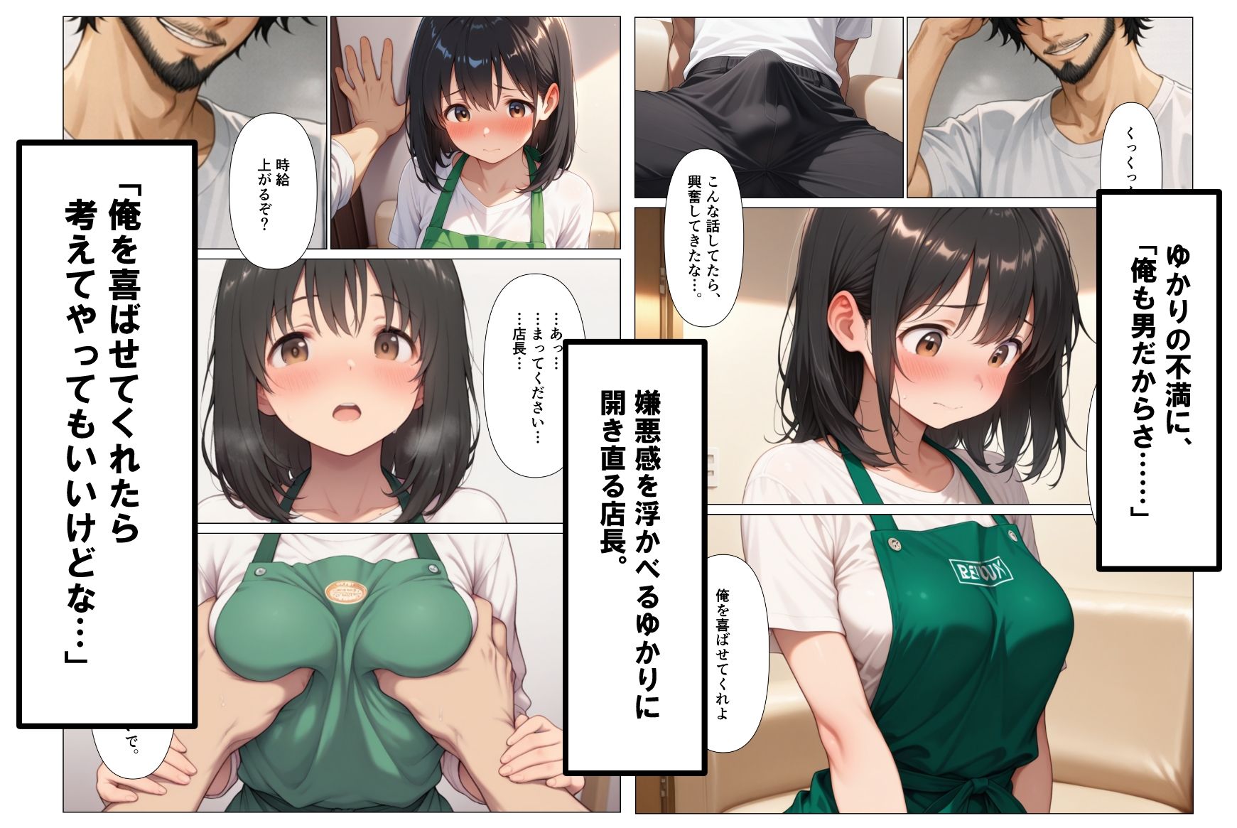 サンプル画像2:処女の地味バイトを襲ったら、実はエロ動画マニアで、マンコ締め付け吸引きつめで俺が負けた話(満たし屋) [d_725303]