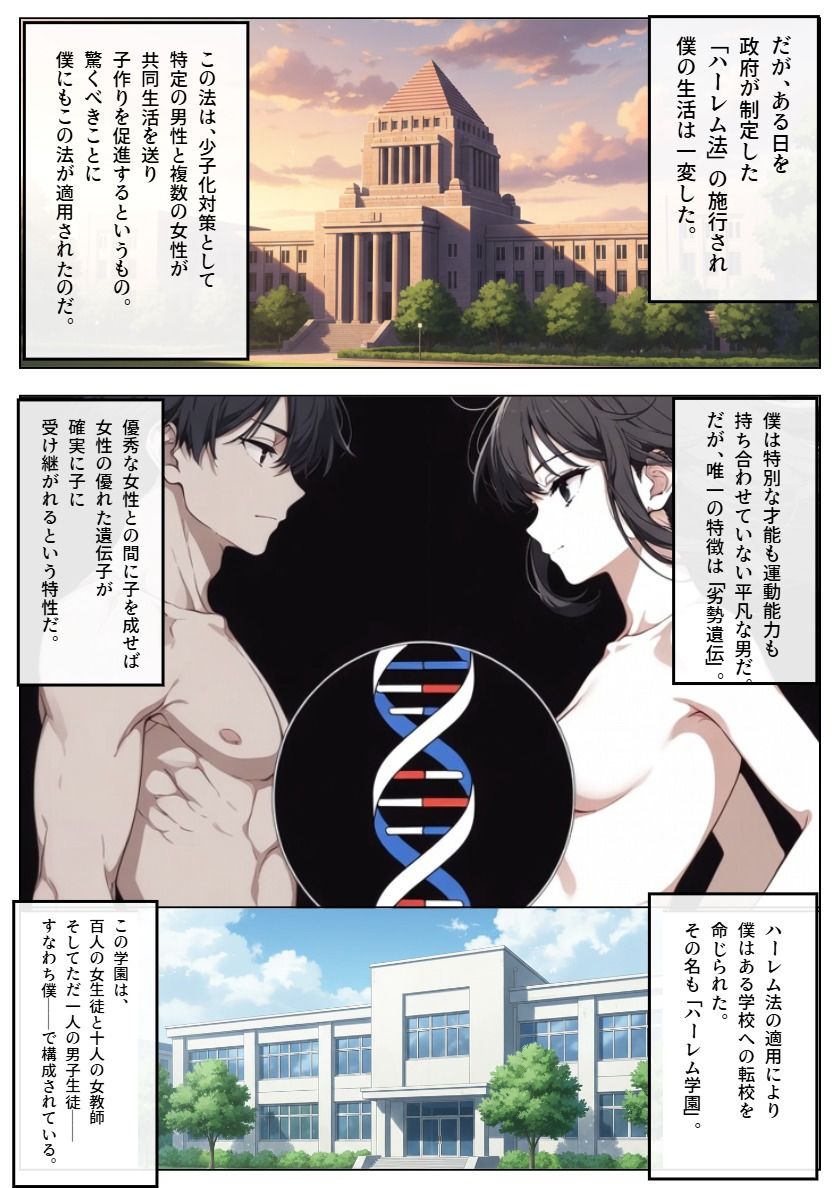 サンプル画像2:ハーレム学園 〜欲望の新法〜(八夜サークル) [d_725458]