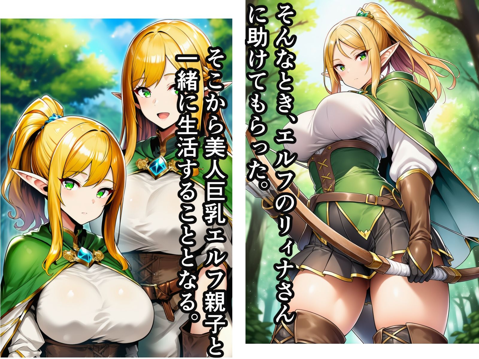 サンプル画像2:異世界転生して美人巨乳エルフ親子とらぶらぶセックスする話 〜娘編〜(ぬぽぬぽらぼ) [d_725465]