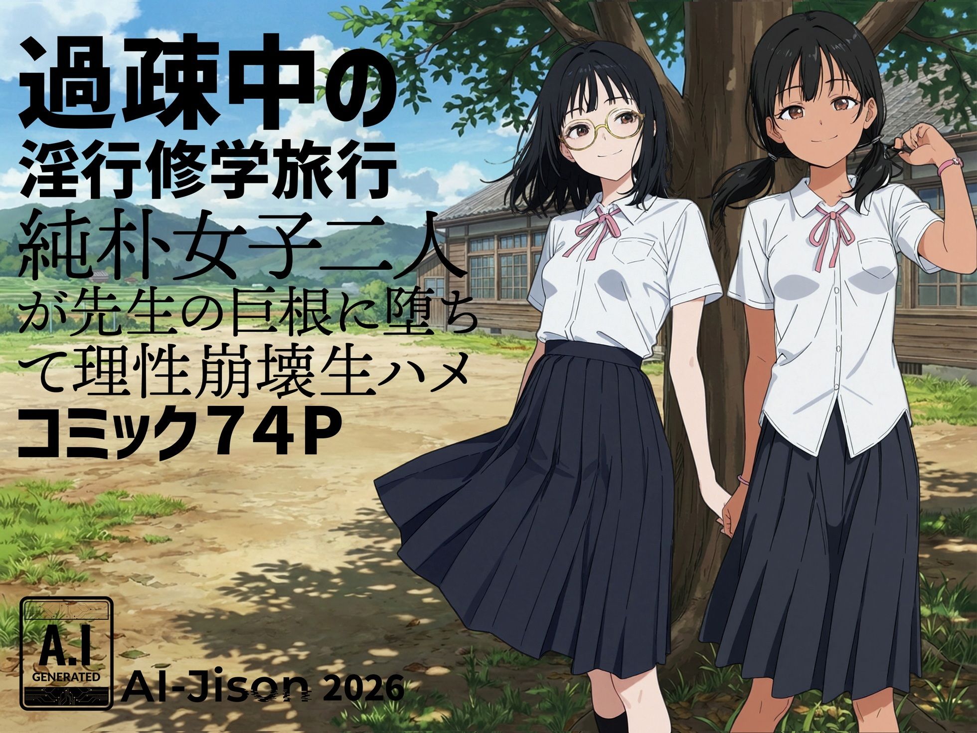 過疎中の淫行修学旅行〜純朴女子二人が先生の巨根に堕ちて理性崩壊生ハメ