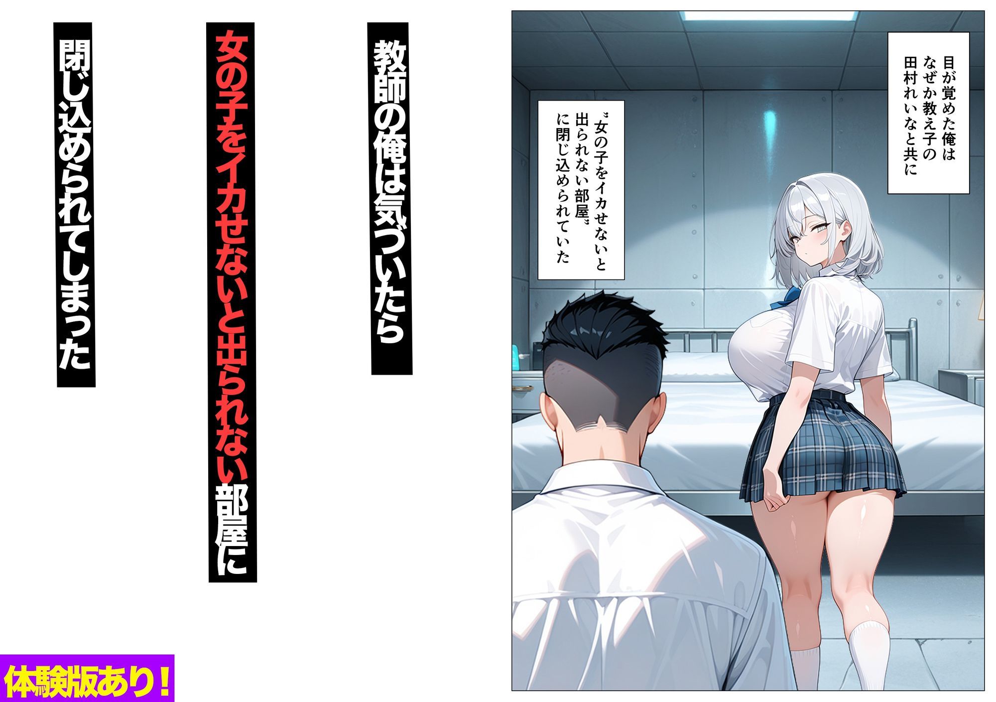 サンプル画像1:教え子のダウナーギャルをイカせないと出られない部屋(かのん絵師) [d_726492]