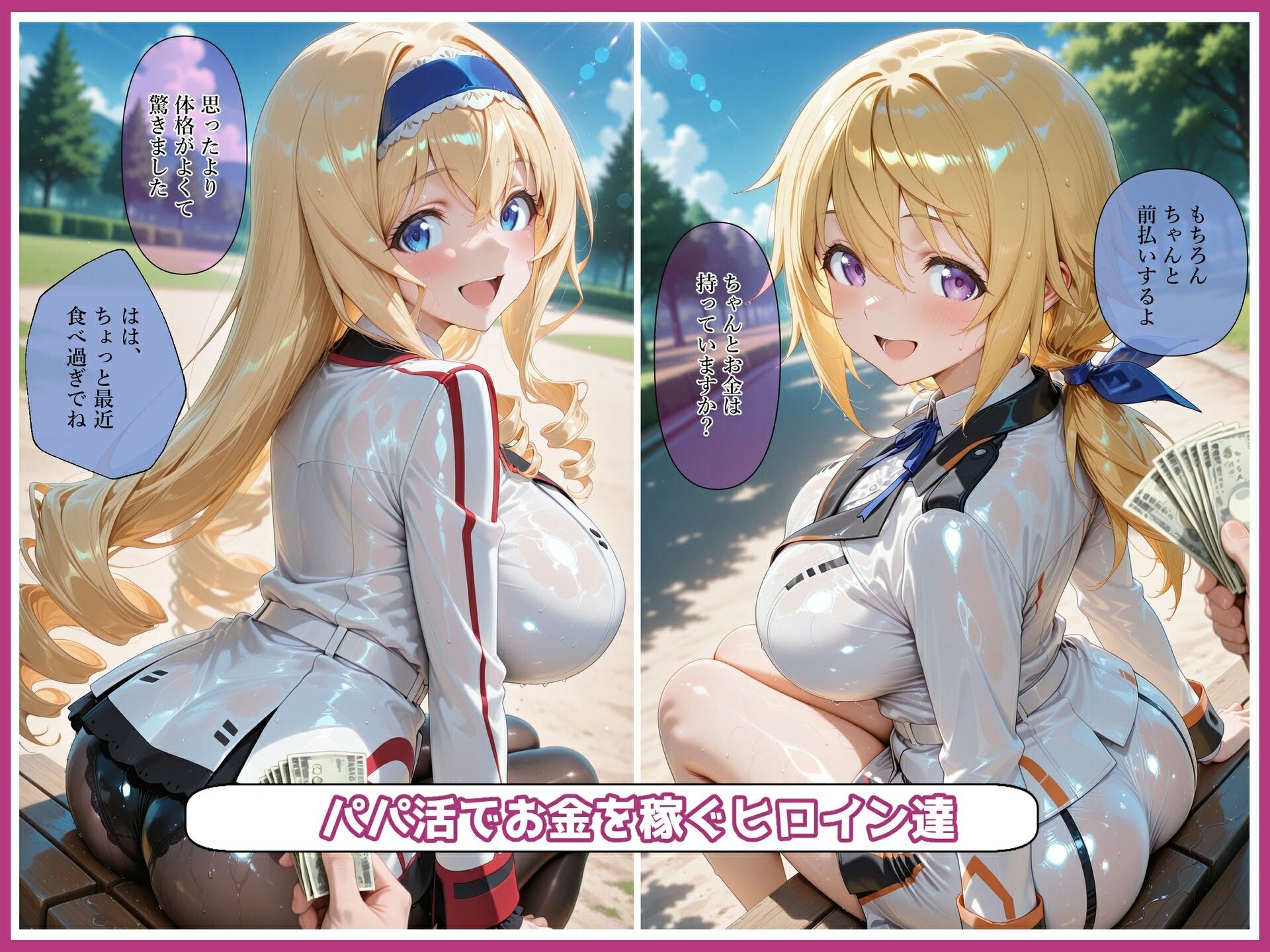 サンプル画像2:パパ活ヒロインと膣内射精えっちする話  I・〇編  シャルロッ〇・デュノア＆セシリ〇・オルコット(小梅) [d_726509]