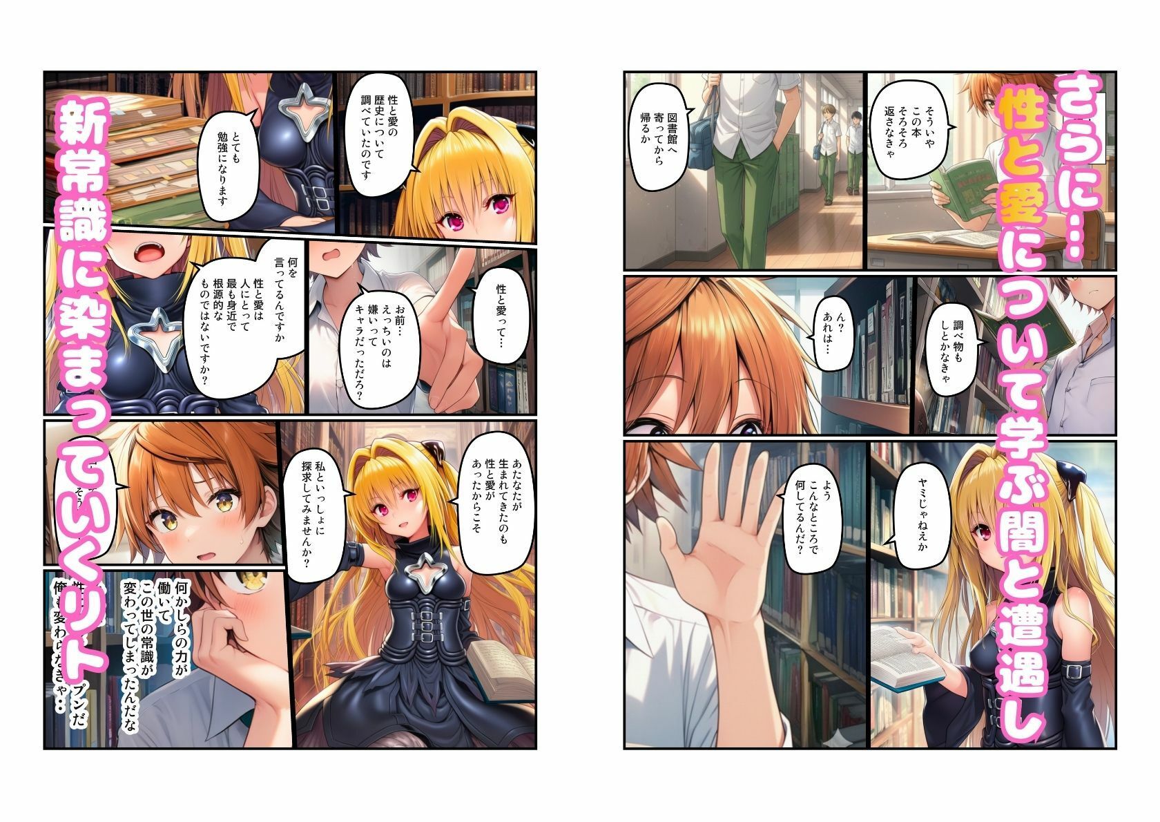 サンプル画像6:【常識改変の世界でリト快楽堕ち】とらぶる美女と（古◯川唯・金◯の闇・西◯寺春菜）とハーレムSEX(すいか44) [d_726603]