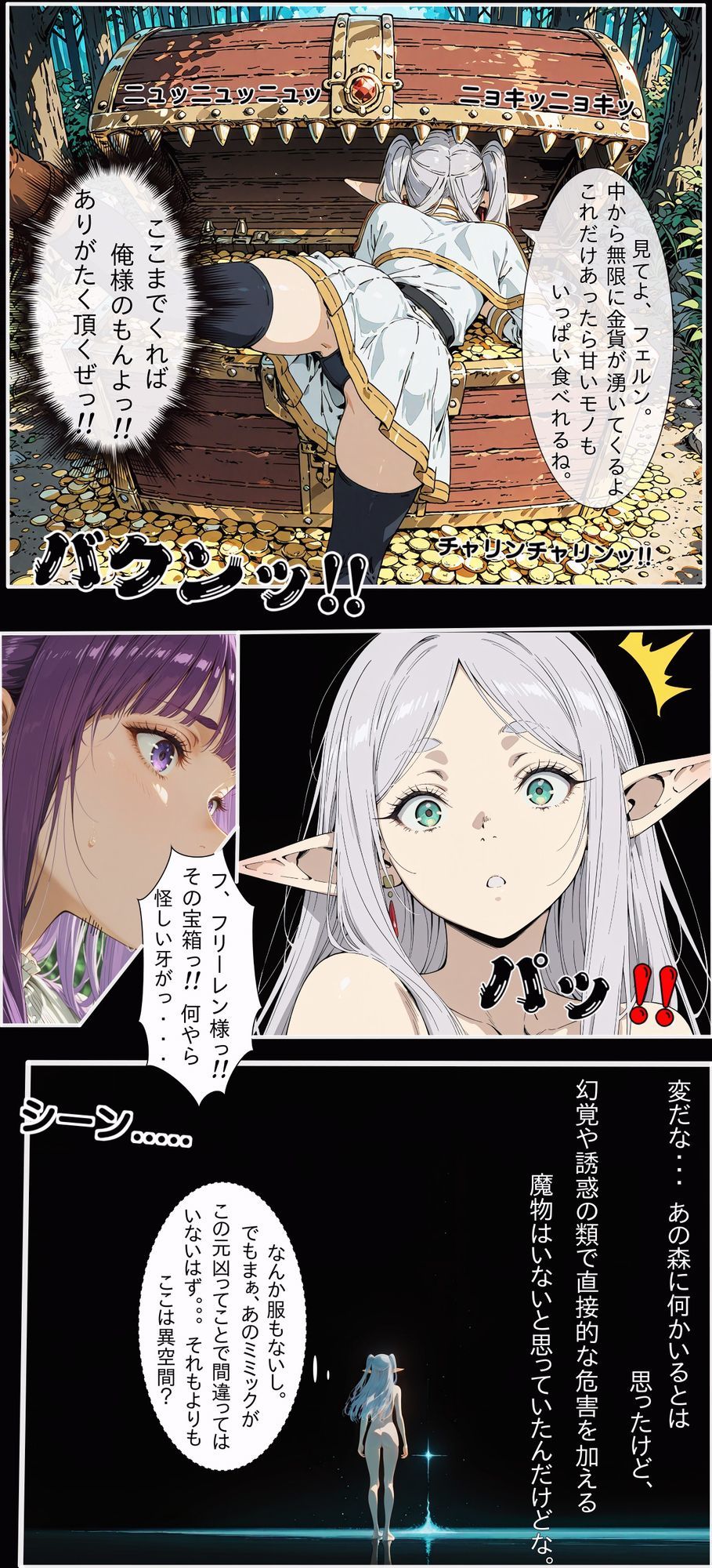 ただの宝箱だと思っていたら、触手系ミミックに食べられちゃう話。6