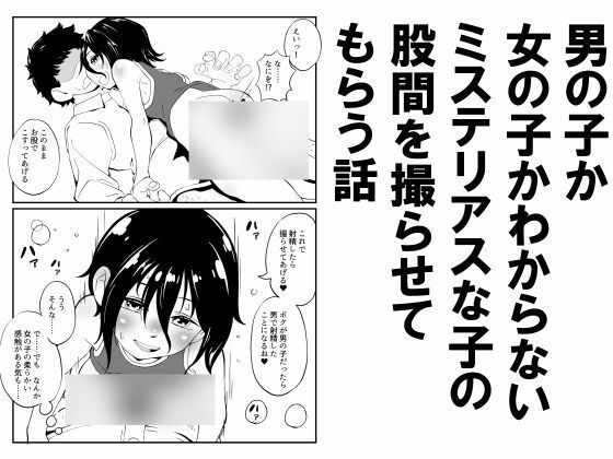 男の子か女の子かわからないミステリアスな子の股間を撮らせてもらう話 sample