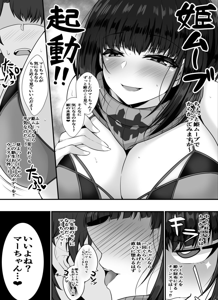 やり待ちマーちゃんを誘惑した姫がチン負けしちゃう本 画像2