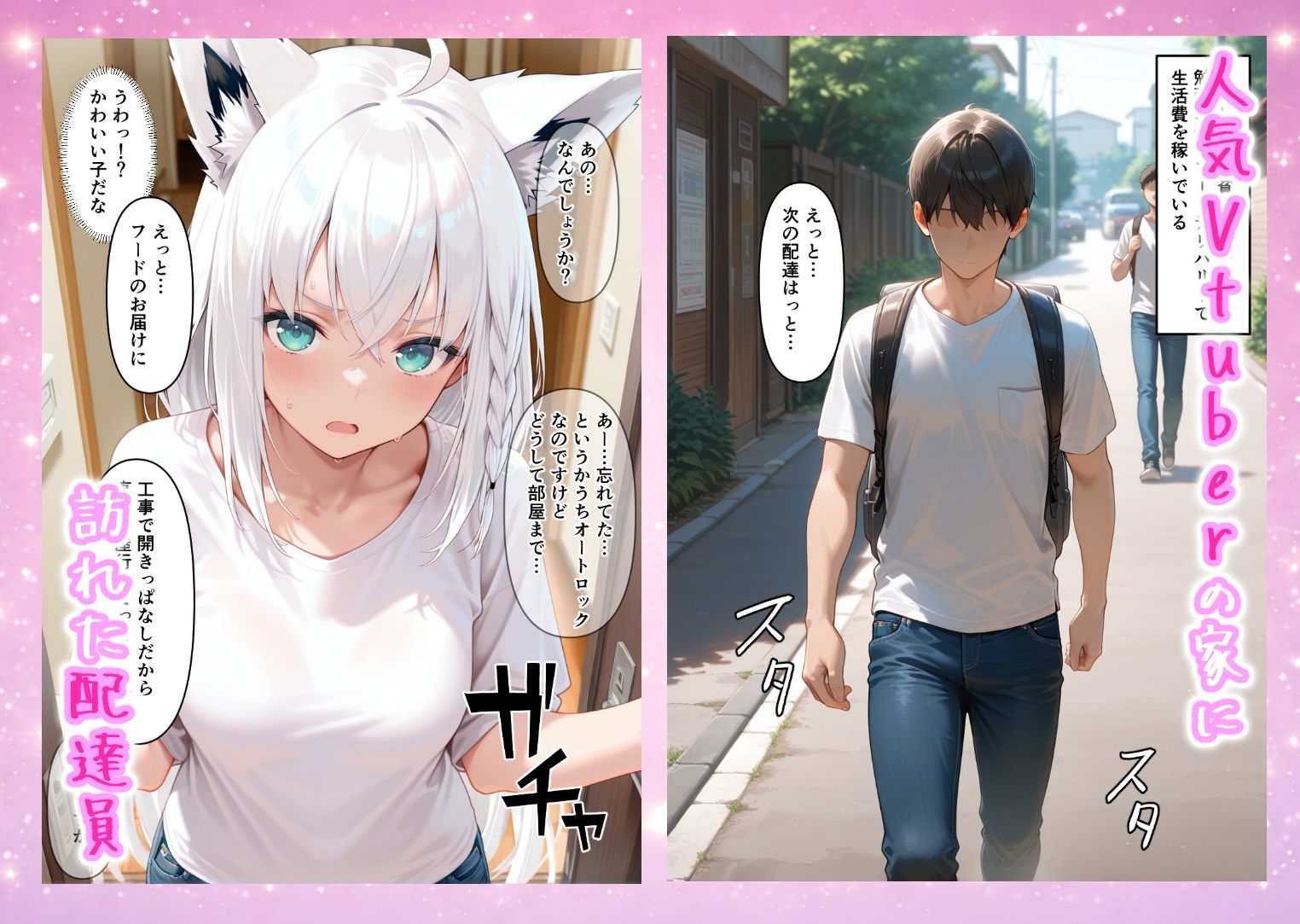 キツネ編-推しのVtuberとナマえっち 配信中に喘ぎ声 たっぷり中出し 画像1