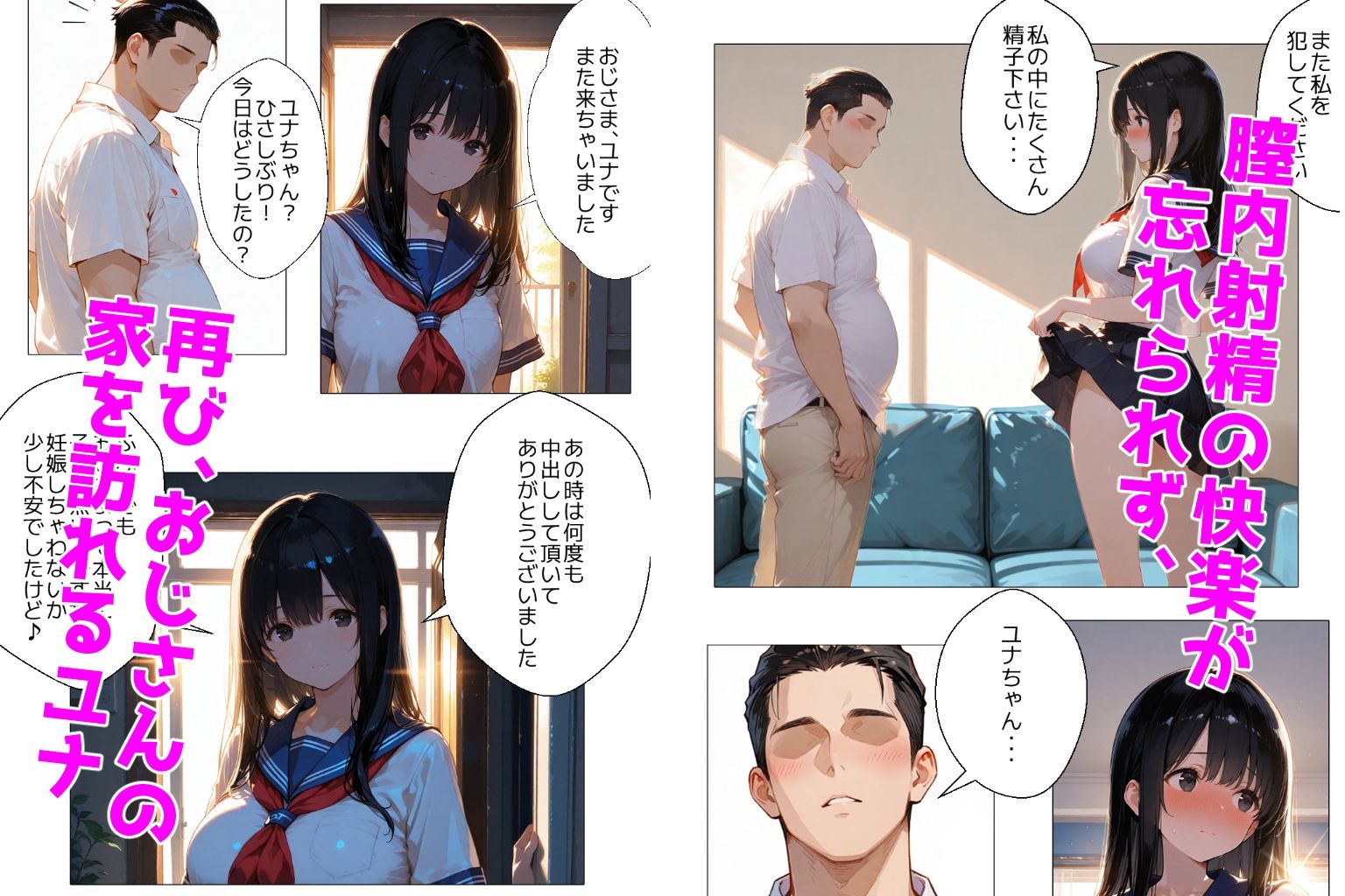 彼氏持ちなのに，おじさんの中出し沼にハマったユナちゃん◯◯さい 画像1