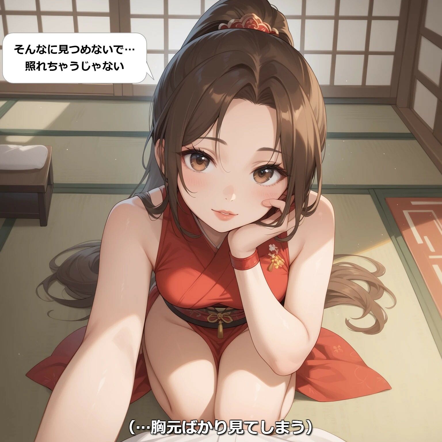 【フルカラー漫画】昼下がりの密事。不知火●と陽光注ぐ和室で過ごす、KO●外伝・禁断の情愛 サンプル1