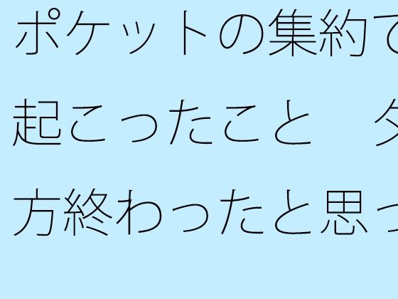 ポケットの集約で起こったこと 夕方終わったと思ったらまだそこに・・外で何があったか回想