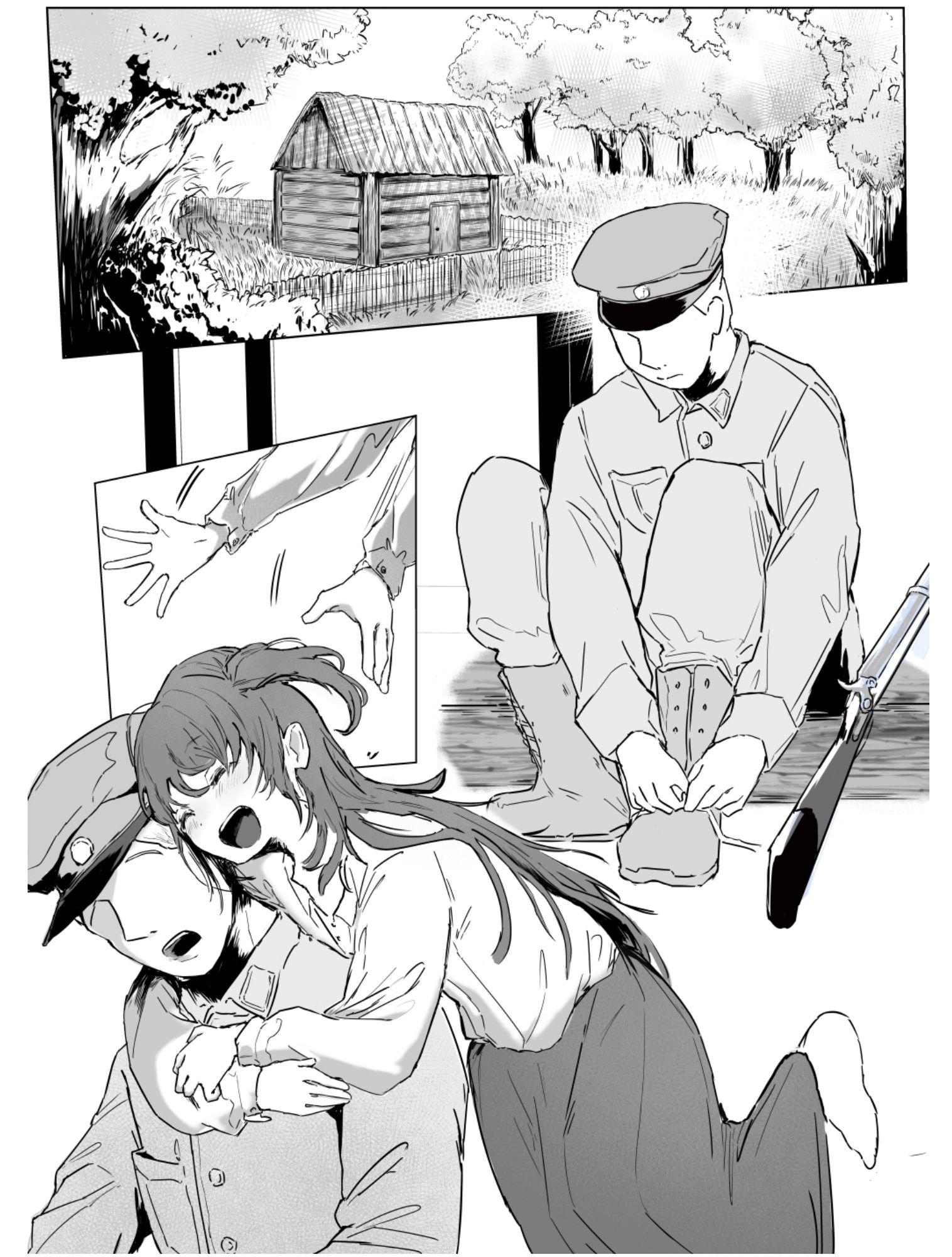 戦時下で妻と娘が略奪凌●レ●プされる話 画像1