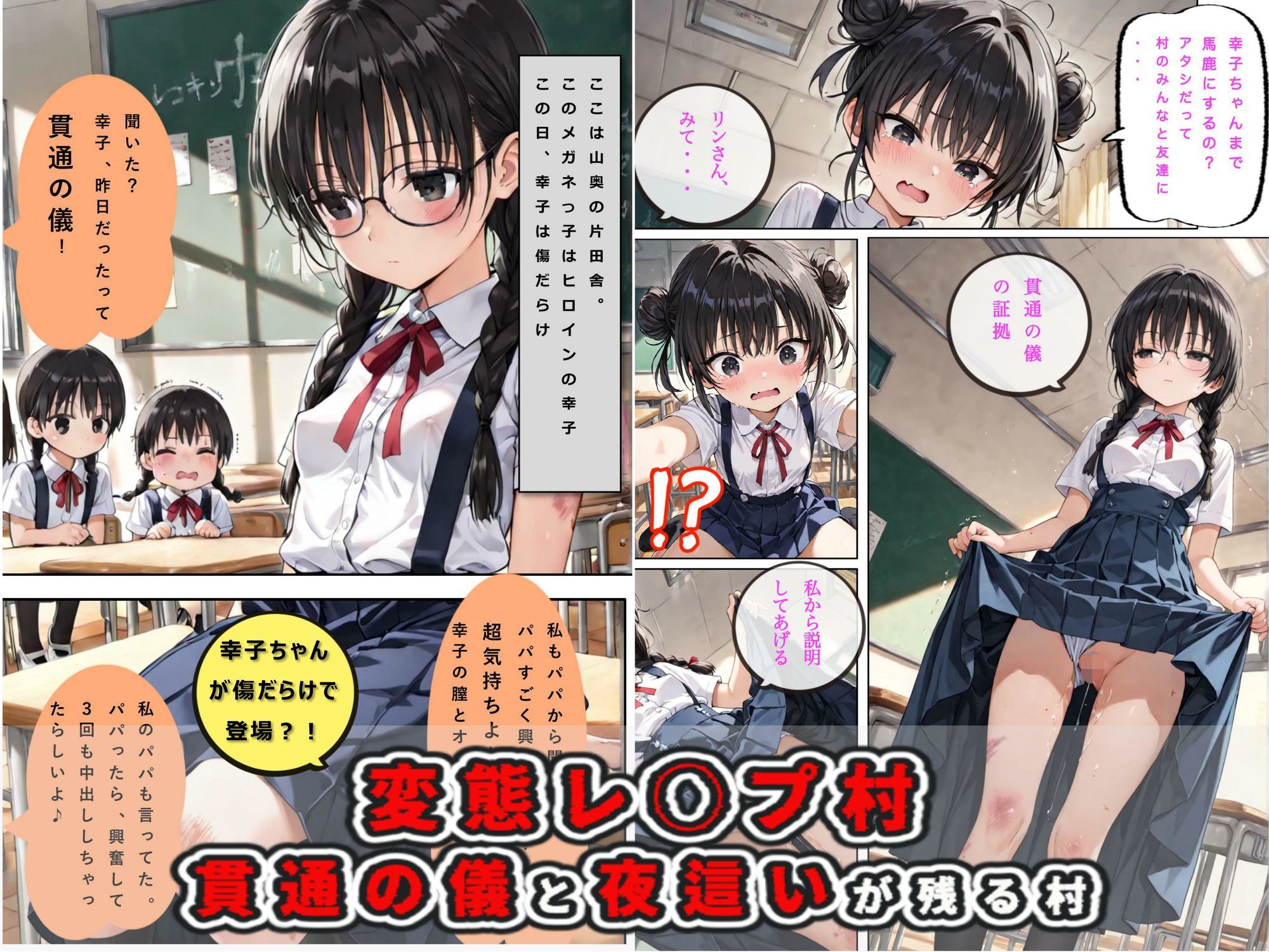 変態レ◯プ村:貫通の儀と夜●いが残る村 エロ漫画3