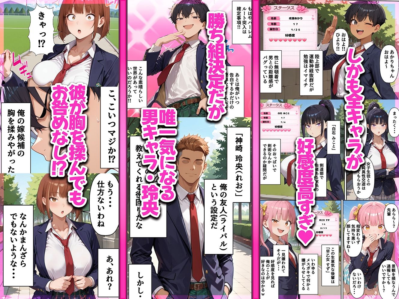 ギャルゲー世界に転生したら、ヒロイン達がライバルキャラに次々と寝取られた 画像2