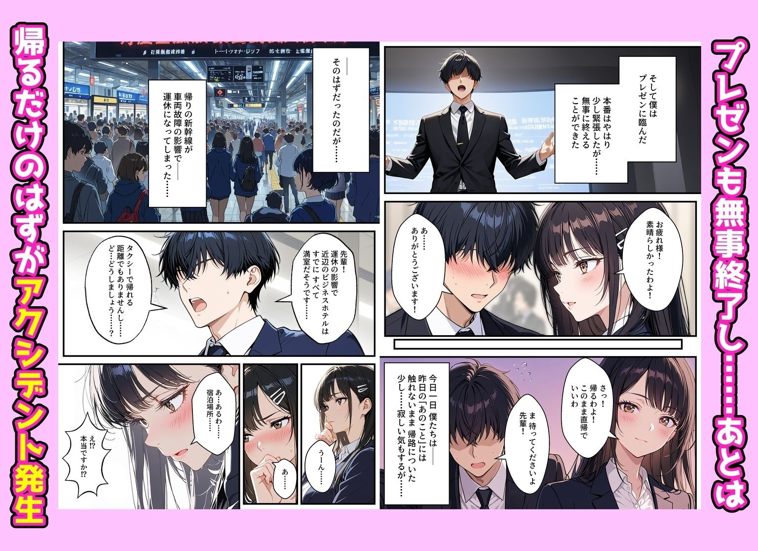 憧れの先輩との出張で相部屋になったので、エッチすることになった話 画像7