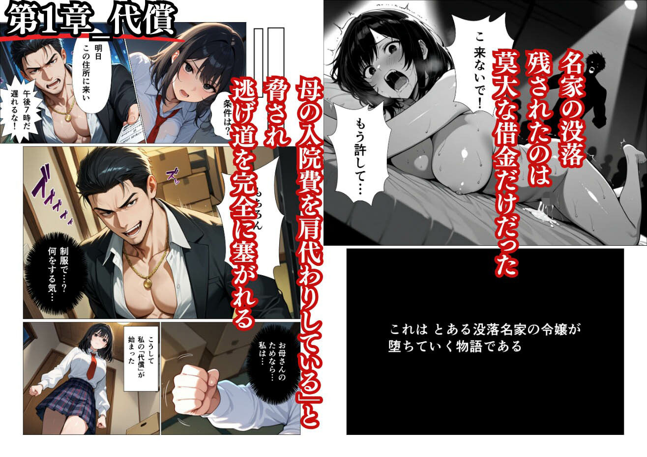 没落令嬢の代償 〜借金のカタは私の身体〜【鬼畜・処女喪失・調教・公開SEX】 画像1