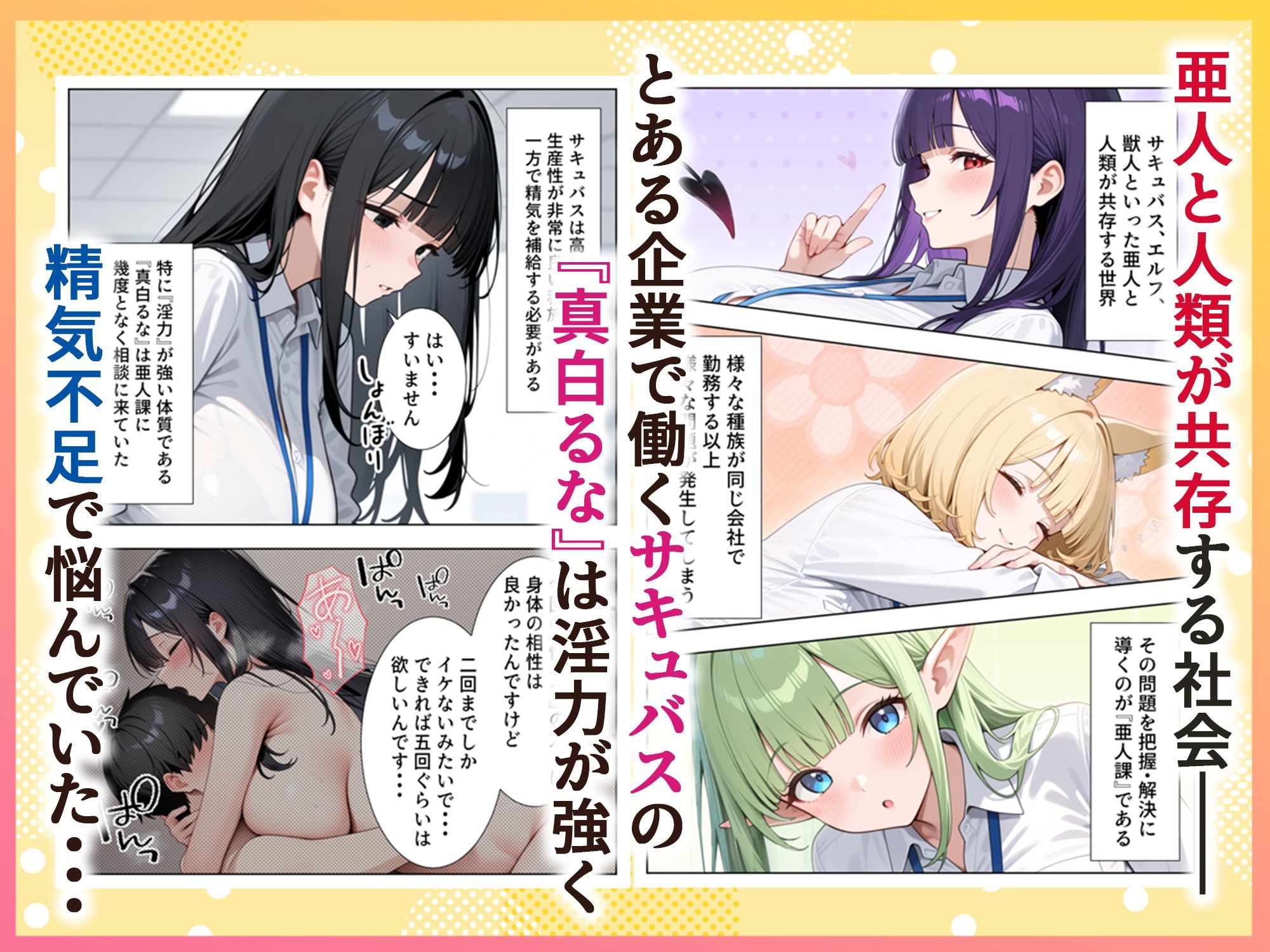 絶倫過ぎた俺が亜人OL美女達の性処理係に任命された話『サキュバス編』 画像1