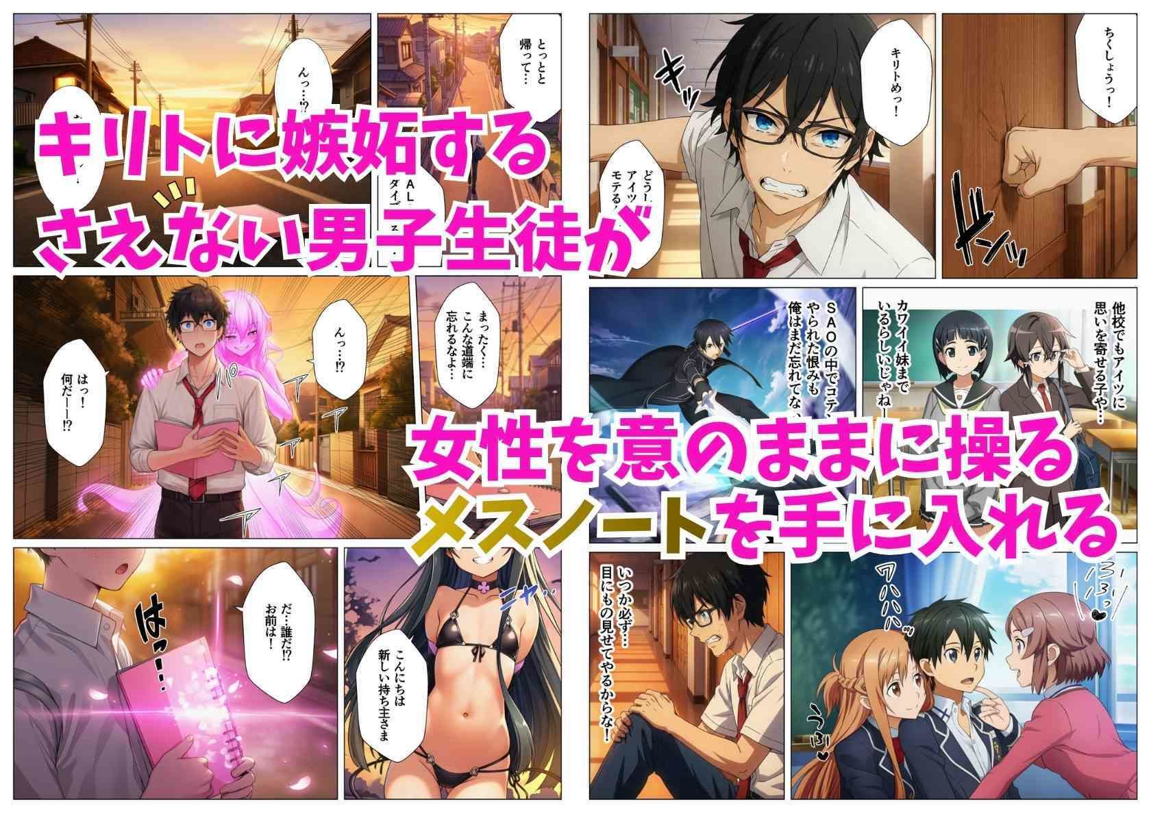 催淫メスノート！ヒロイン達の名前を書いたら言いなり発情（ソー◯アート・オンライン編） 画像1