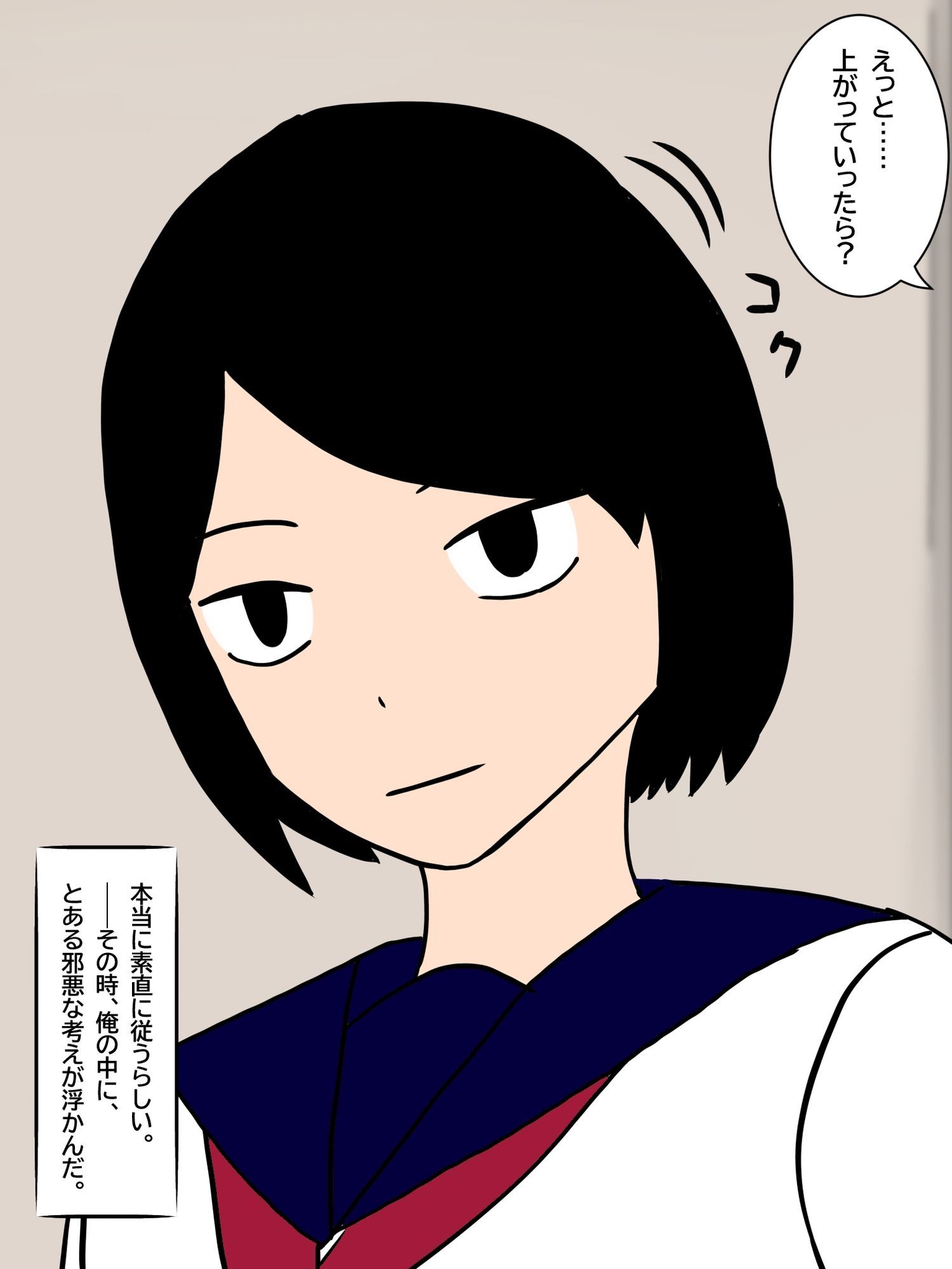 俺の家に宗教勧誘に来た同級生の無口な女子と無責任中出しセックスする。 画像3