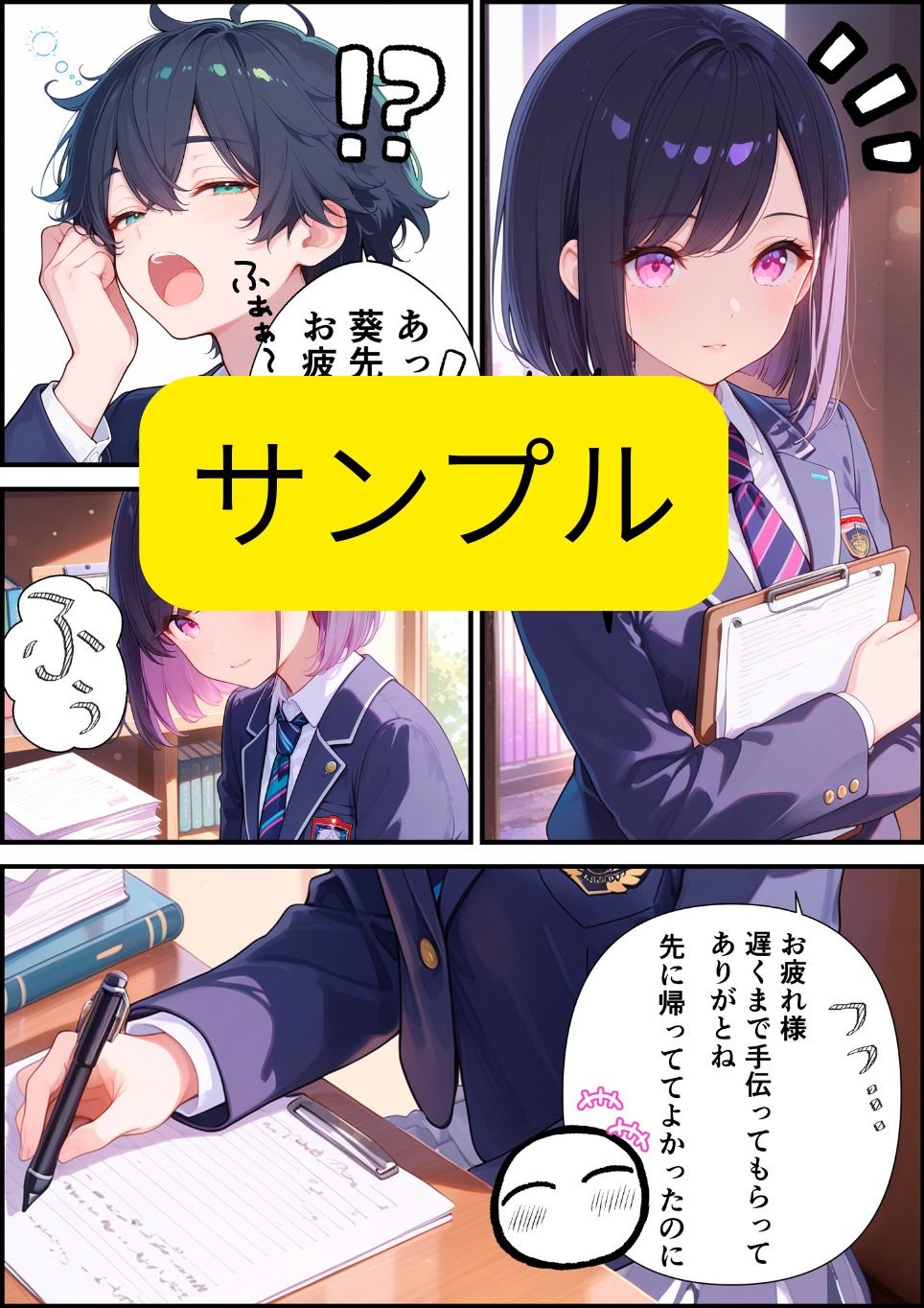 サンプル画像2:僕の生徒会長は隠れ巨乳です(ももまよパンダ) [d_734191]