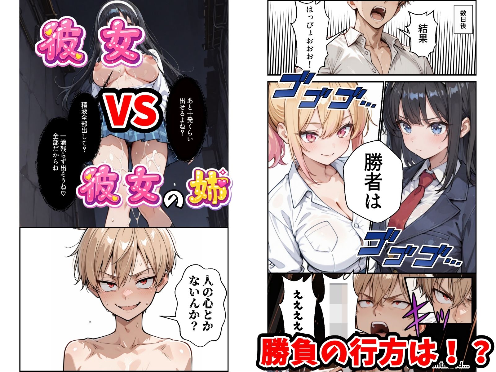 サンプル画像5:俺の彼女と彼女の姉が全力で搾り取ろうとする話(かにたま堂) [d_734276]